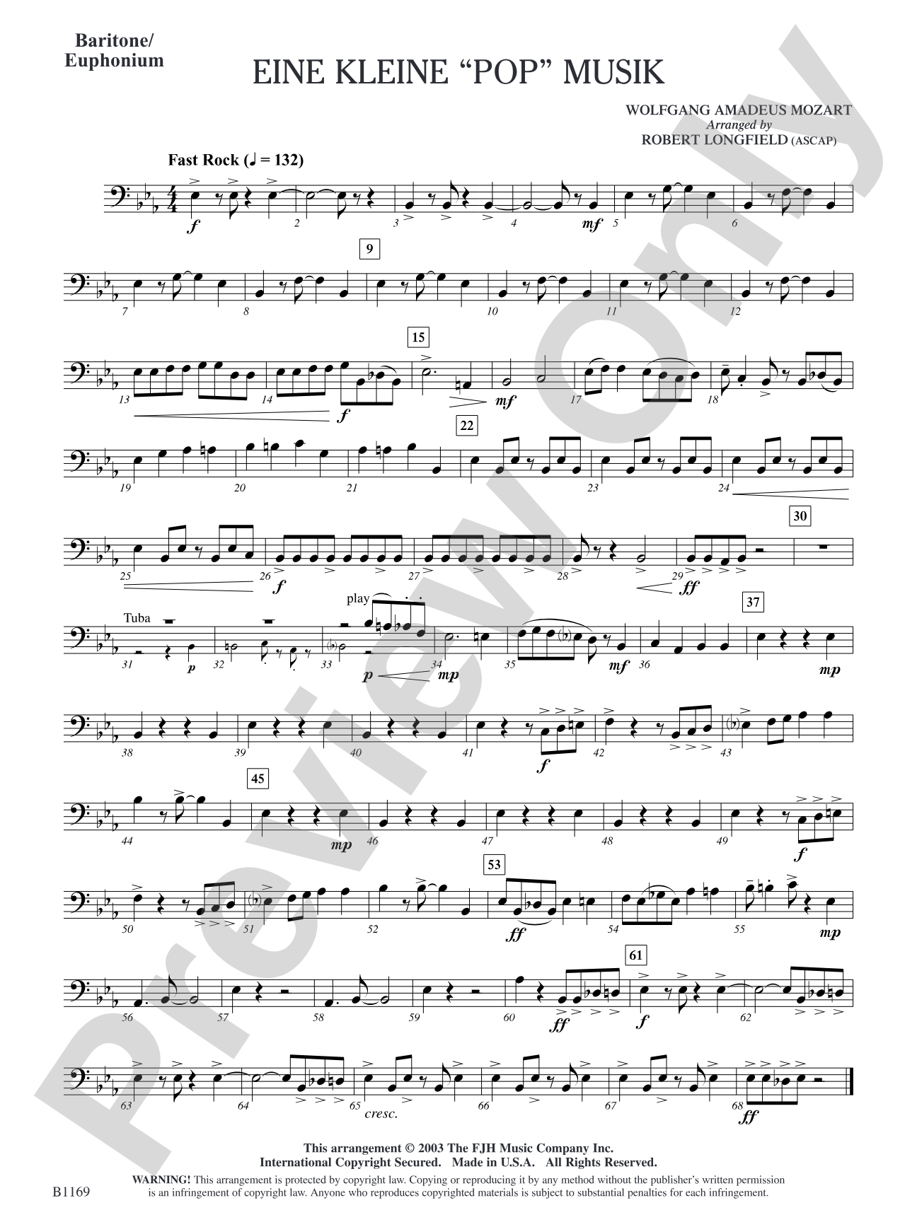 Eine Kleine "Pop" Musik: Baritone/Euphonium