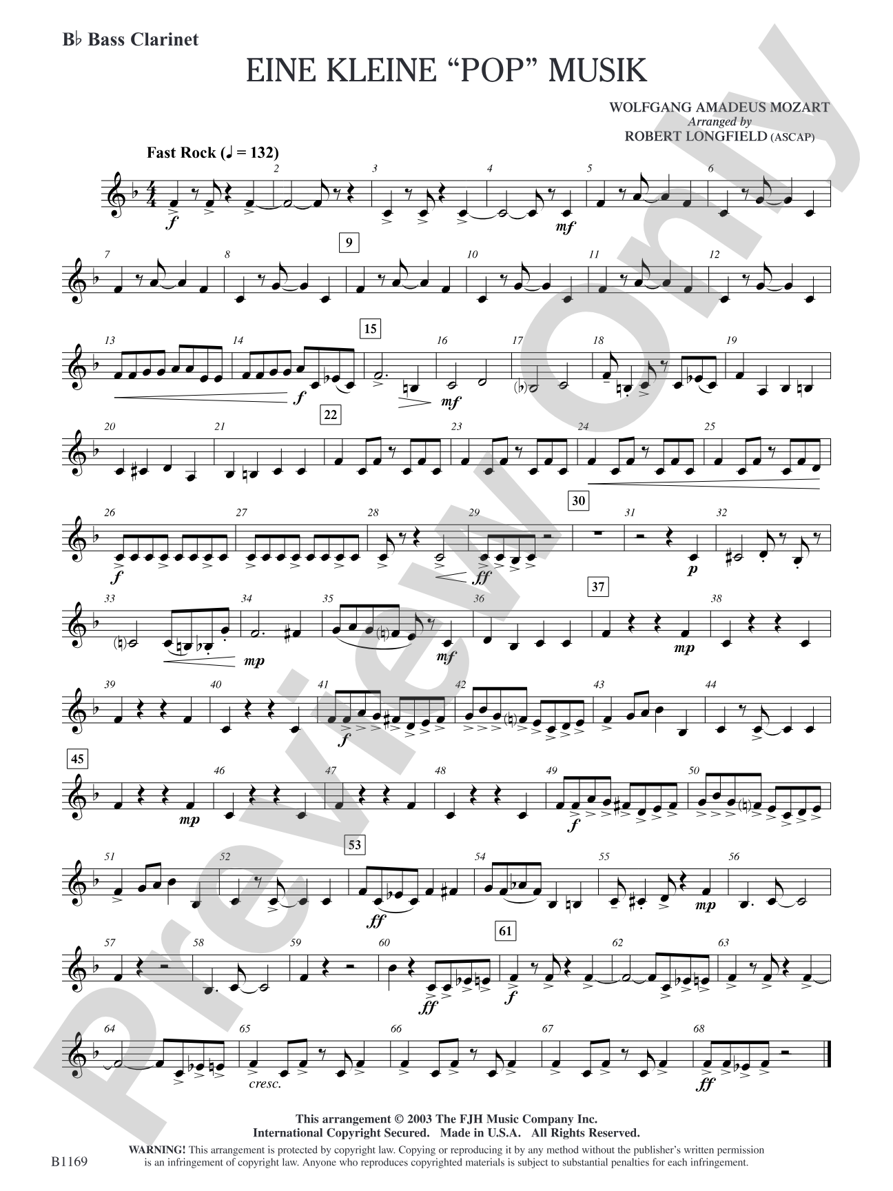 Eine Kleine "Pop" Musik: B-flat Bass Clarinet