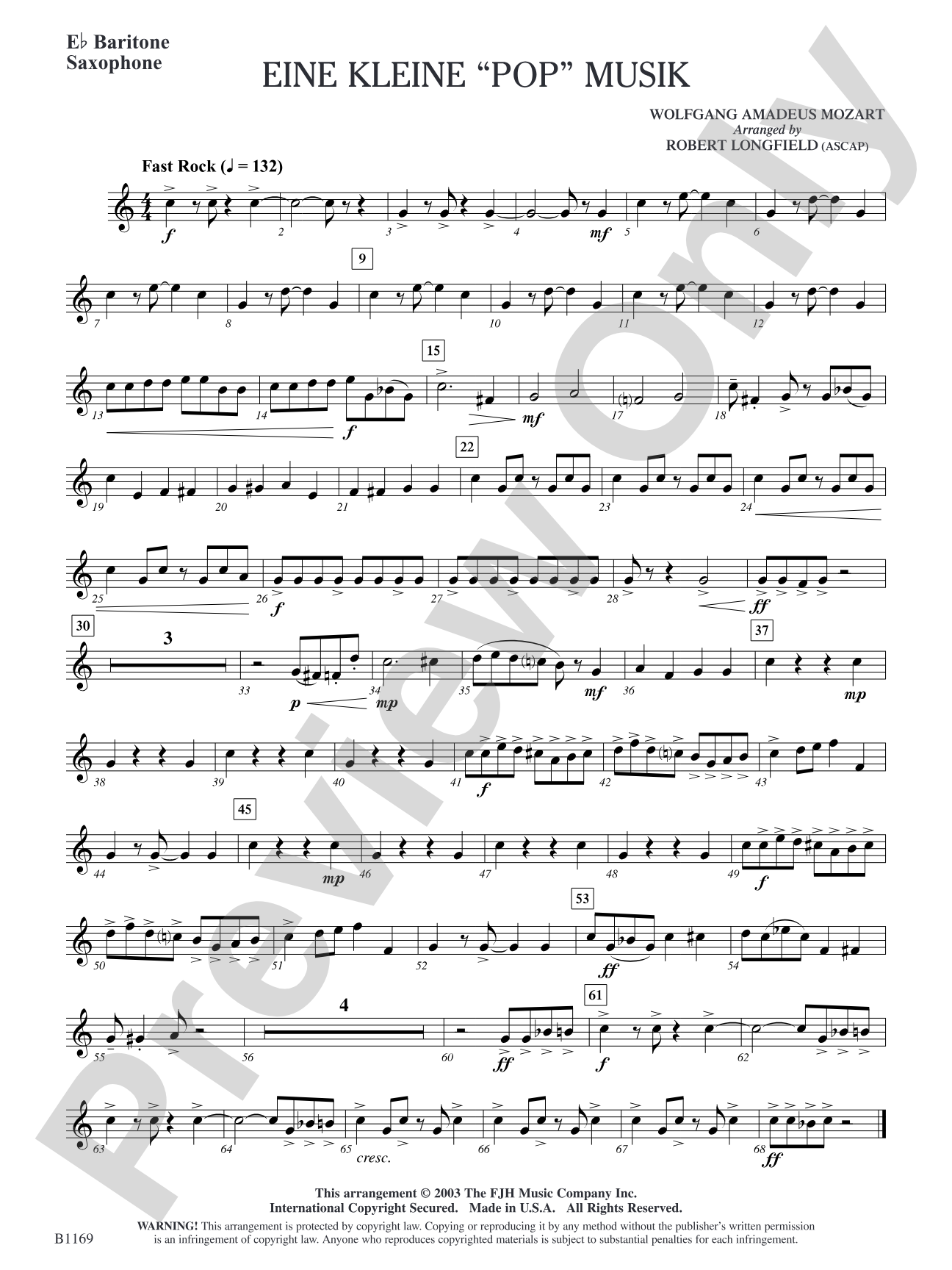 Eine Kleine "Pop" Musik: E-flat Baritone Saxophone