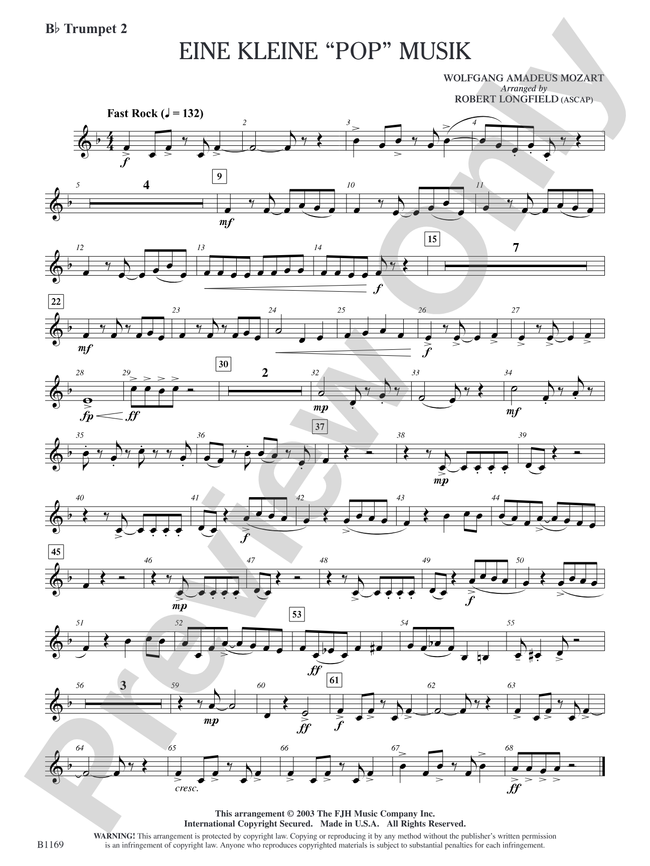 Eine Kleine "Pop" Musik: B-flat Trumpet 2