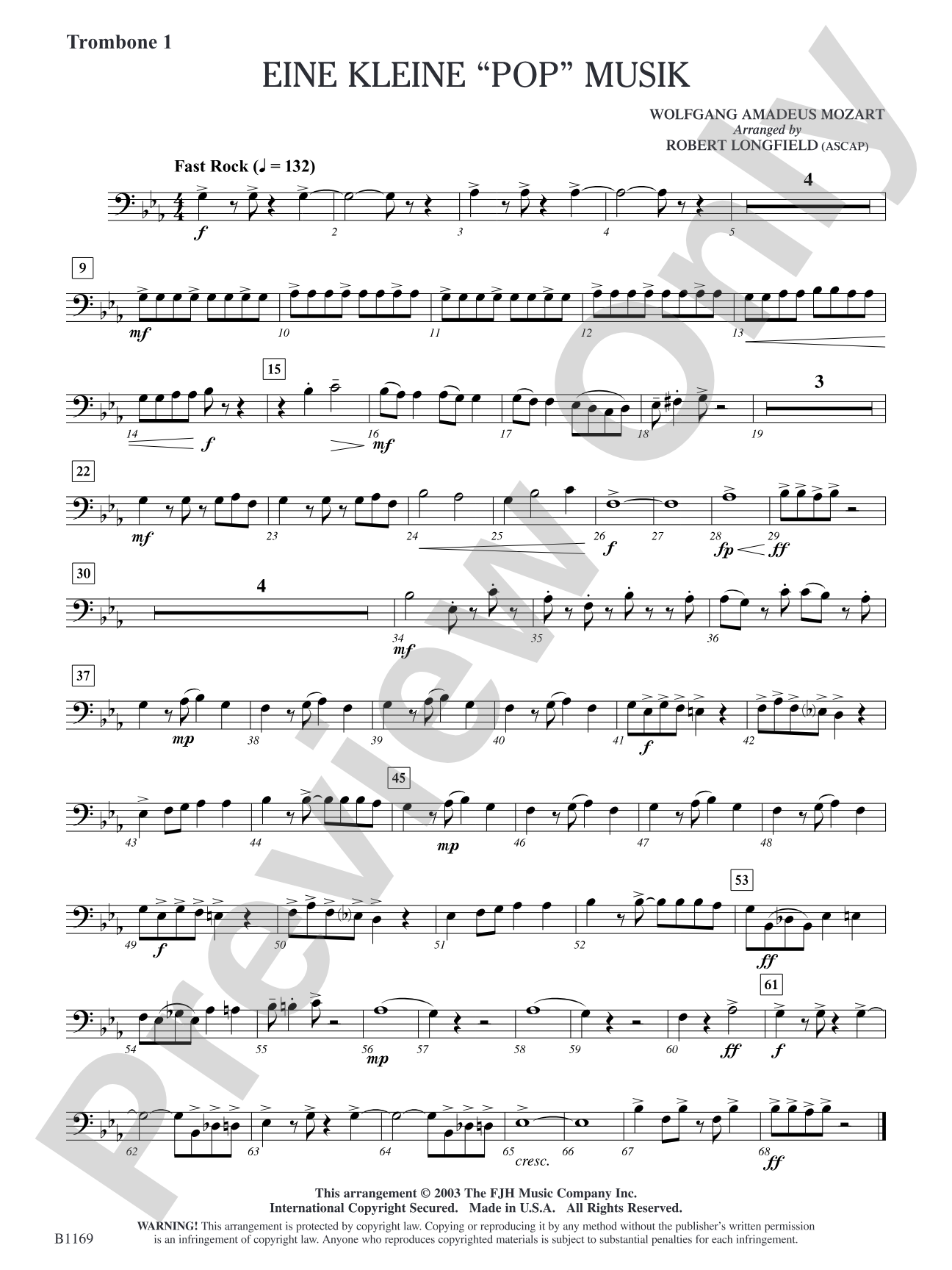 Eine Kleine "Pop" Musik: Trombone 1
