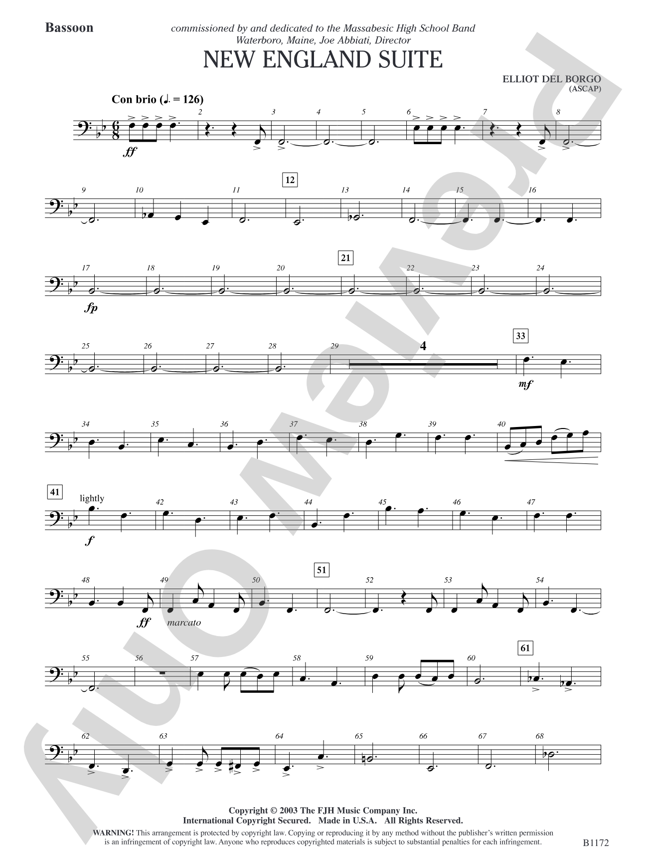 New England Suite: Bassoon