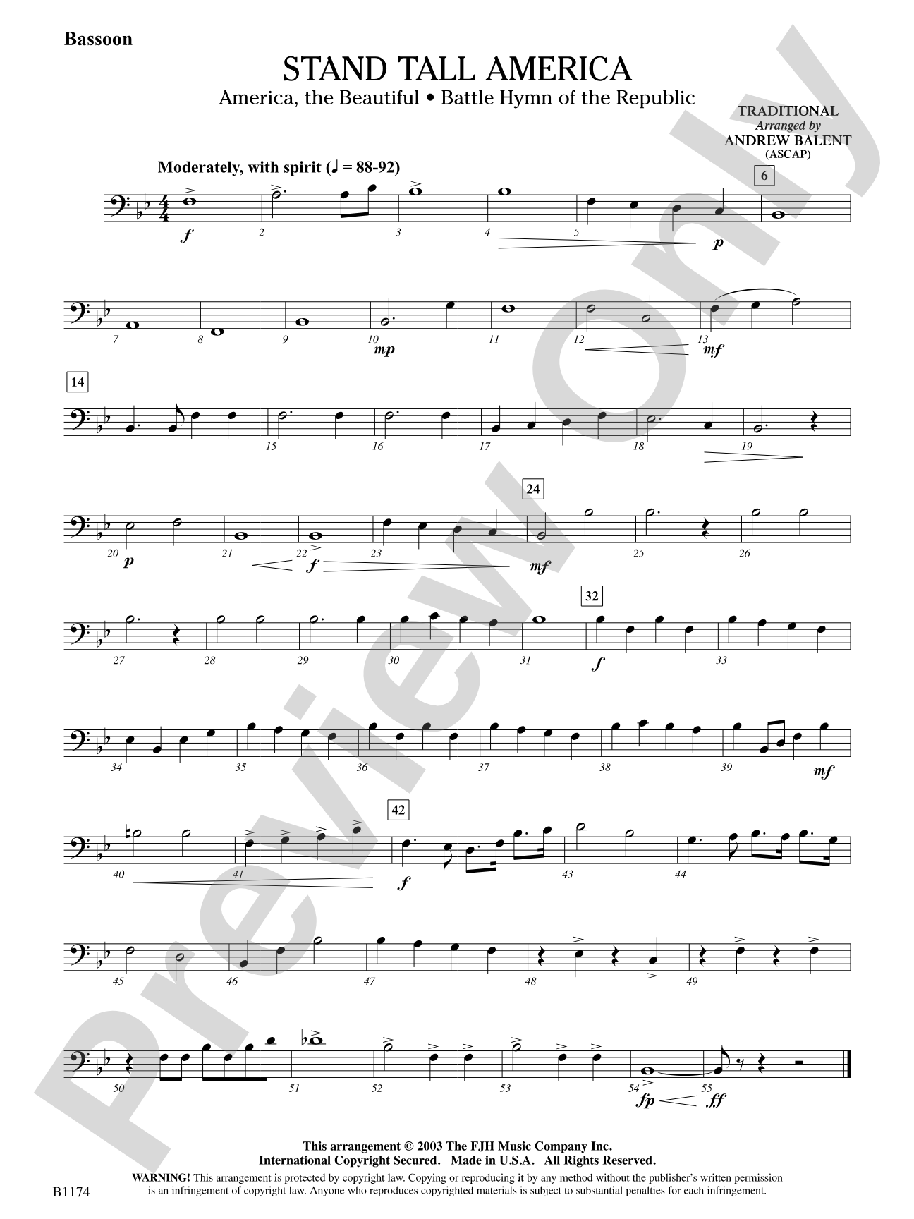 Stand Tall America: Bassoon