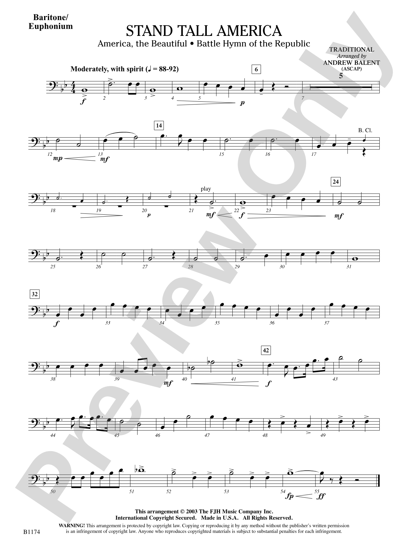 Stand Tall America: Baritone/Euphonium