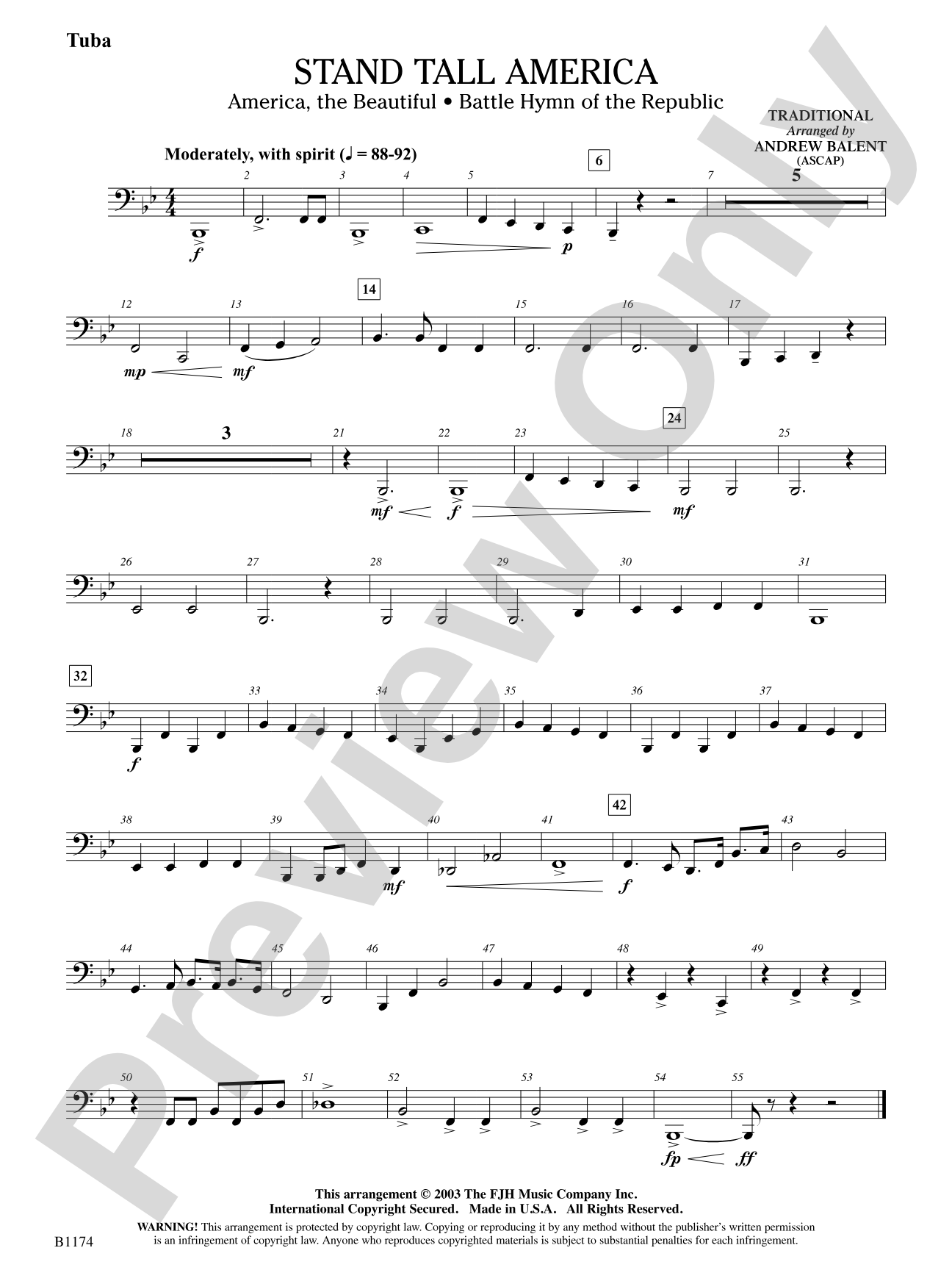 Stand Tall America: Tuba