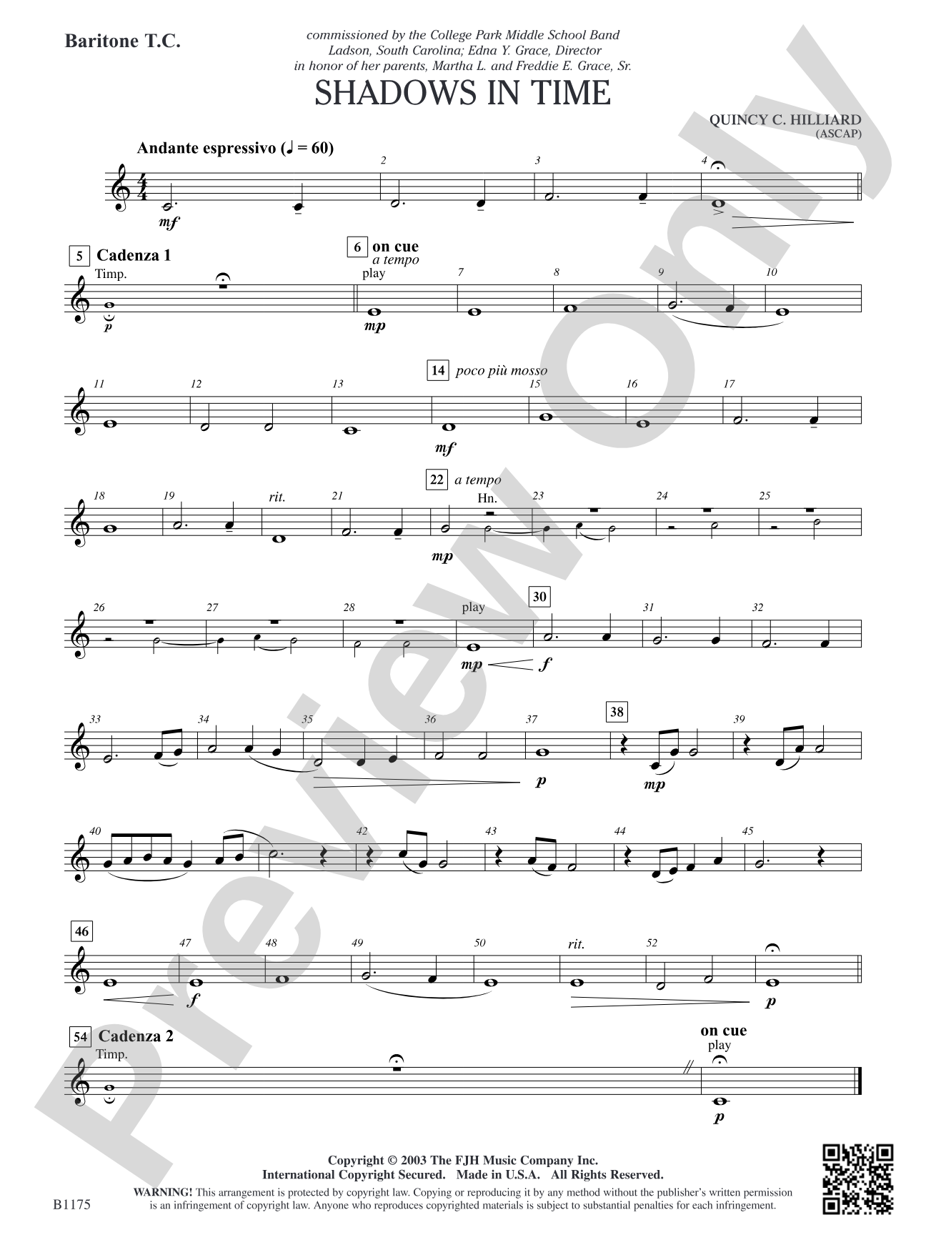 Shadows in Time: Baritone T.C.