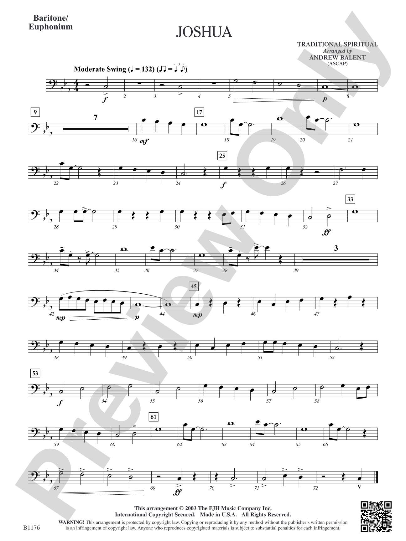 Joshua: Baritone/Euphonium