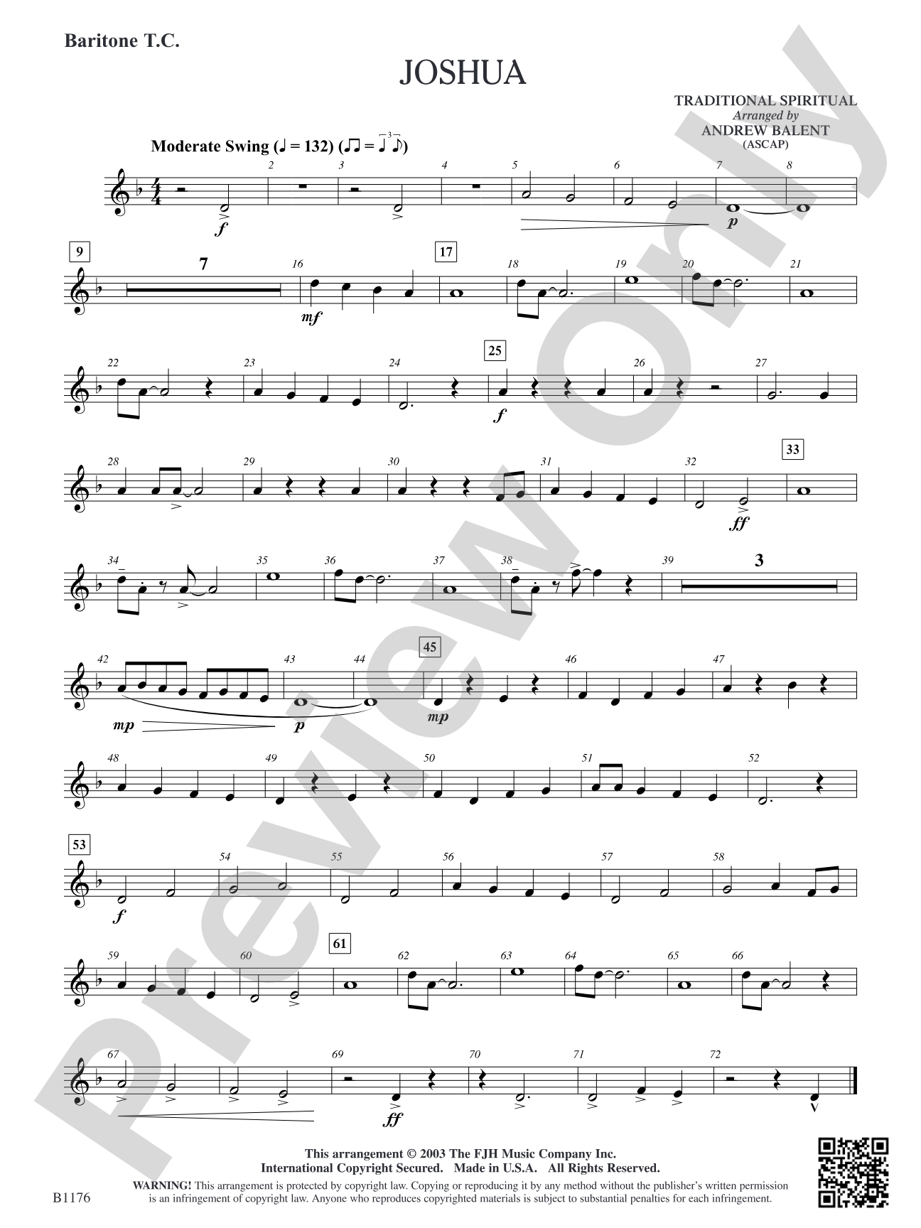 Joshua: Baritone T.C.