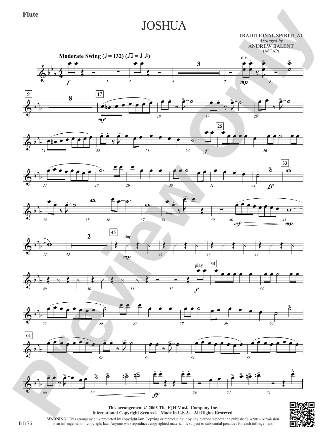 Joshua: Flute