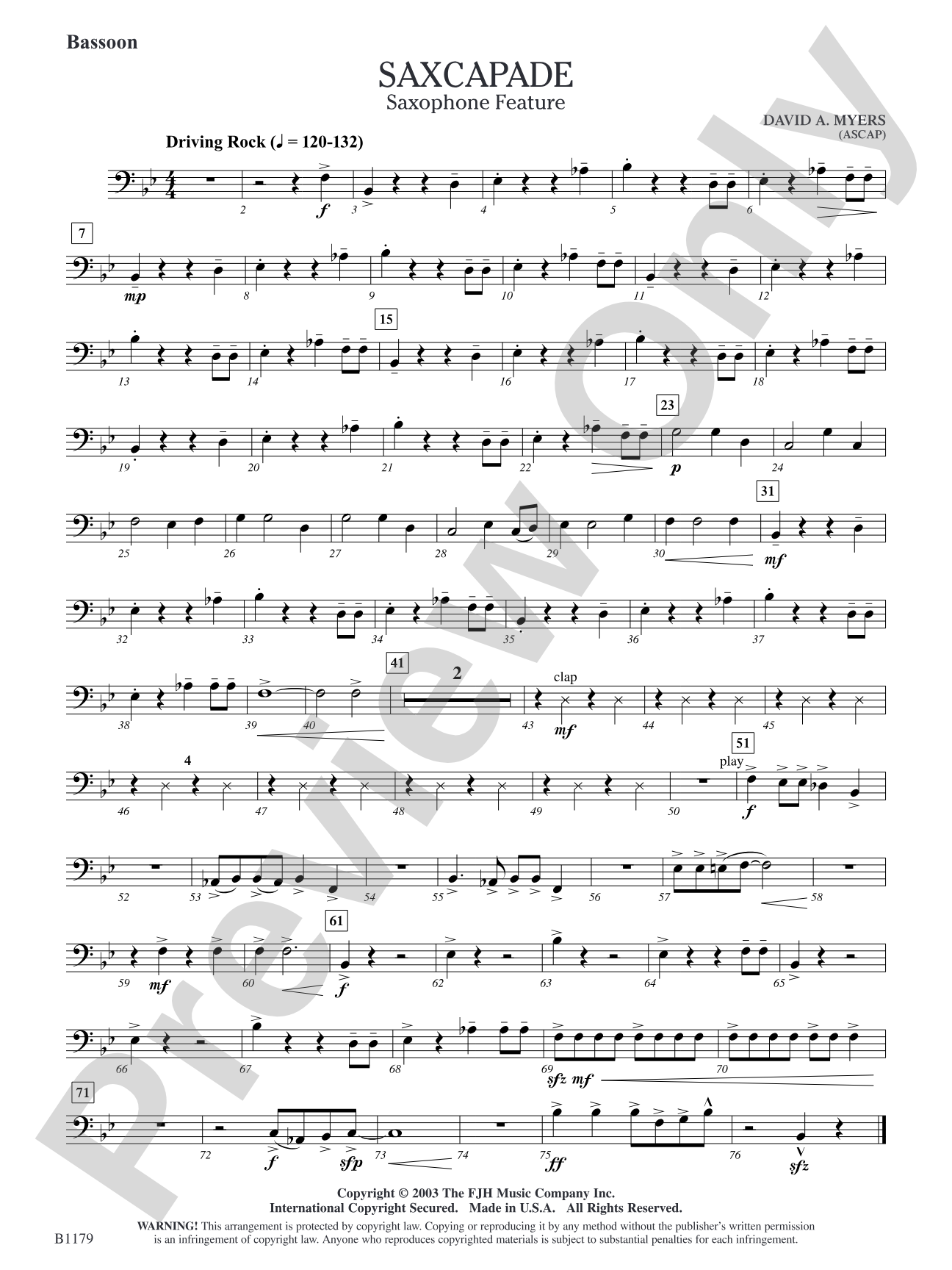 Saxcapade: Bassoon