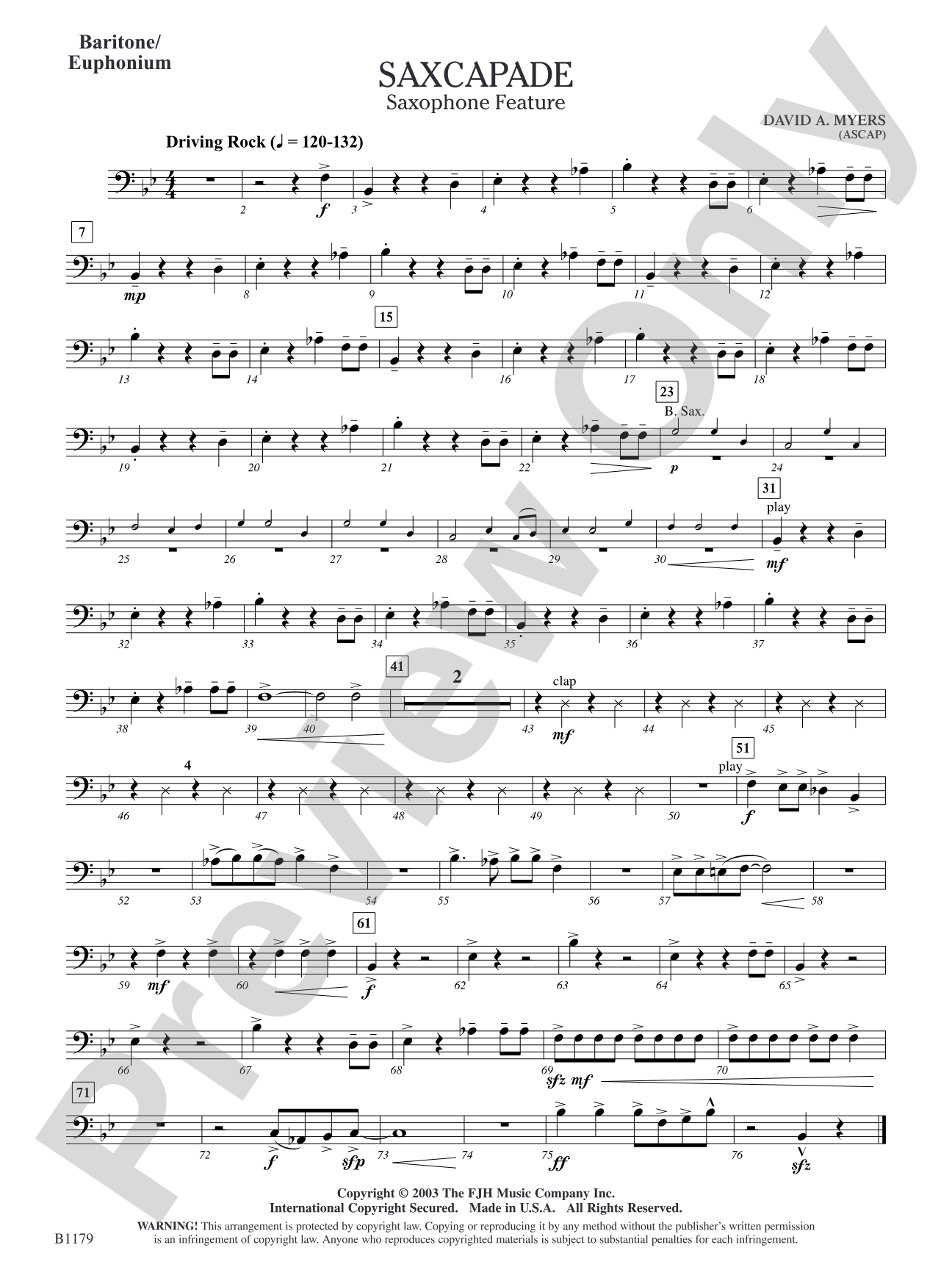 Saxcapade: Baritone/Euphonium