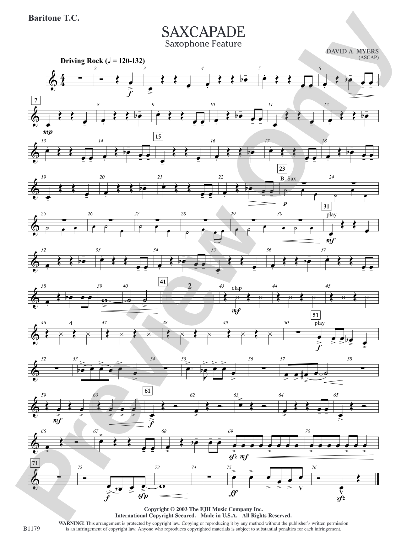 Saxcapade: Baritone T.C.