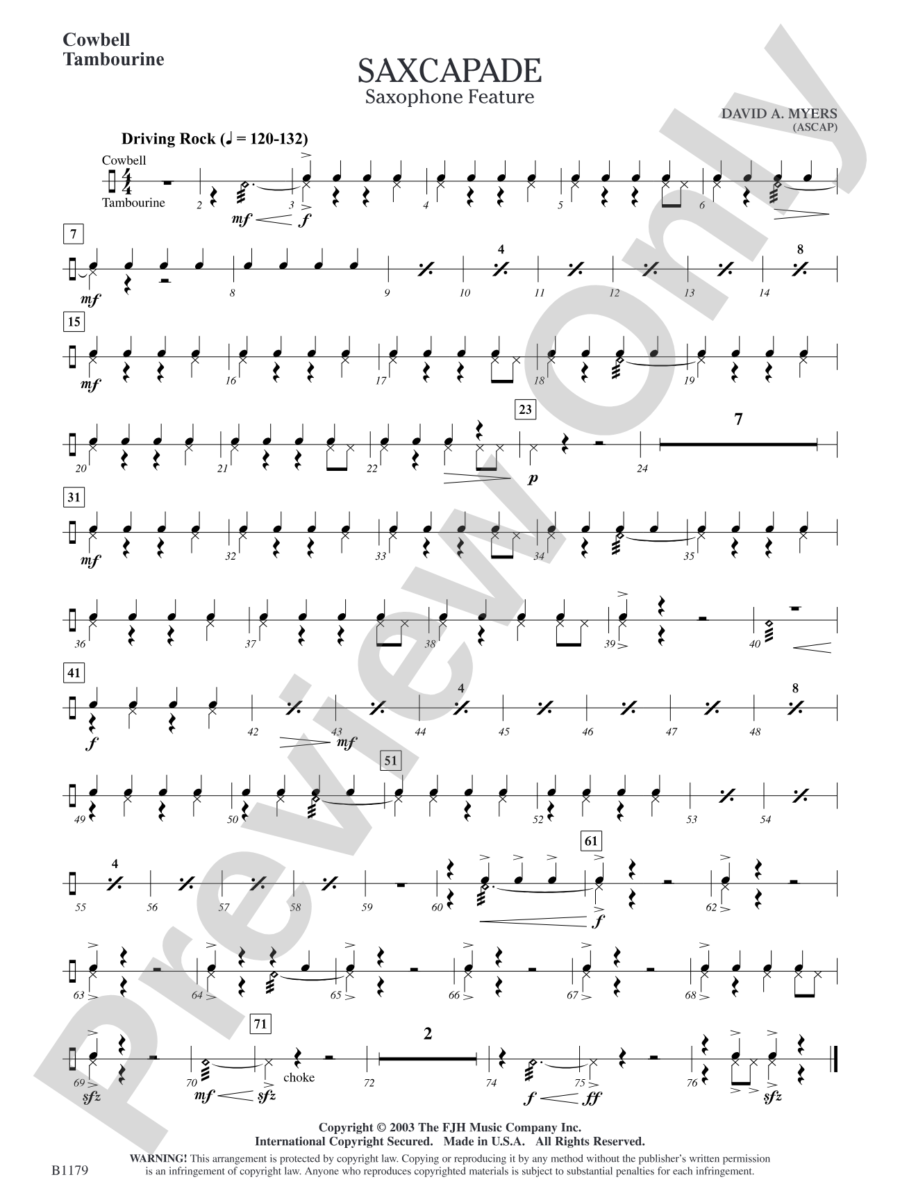 Saxcapade: Cowbell