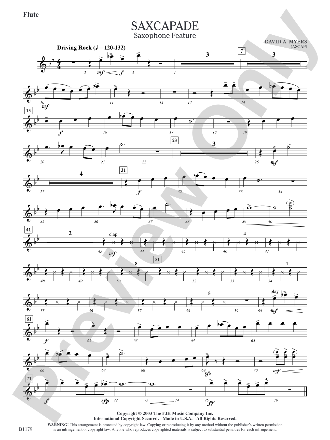 Saxcapade: Flute