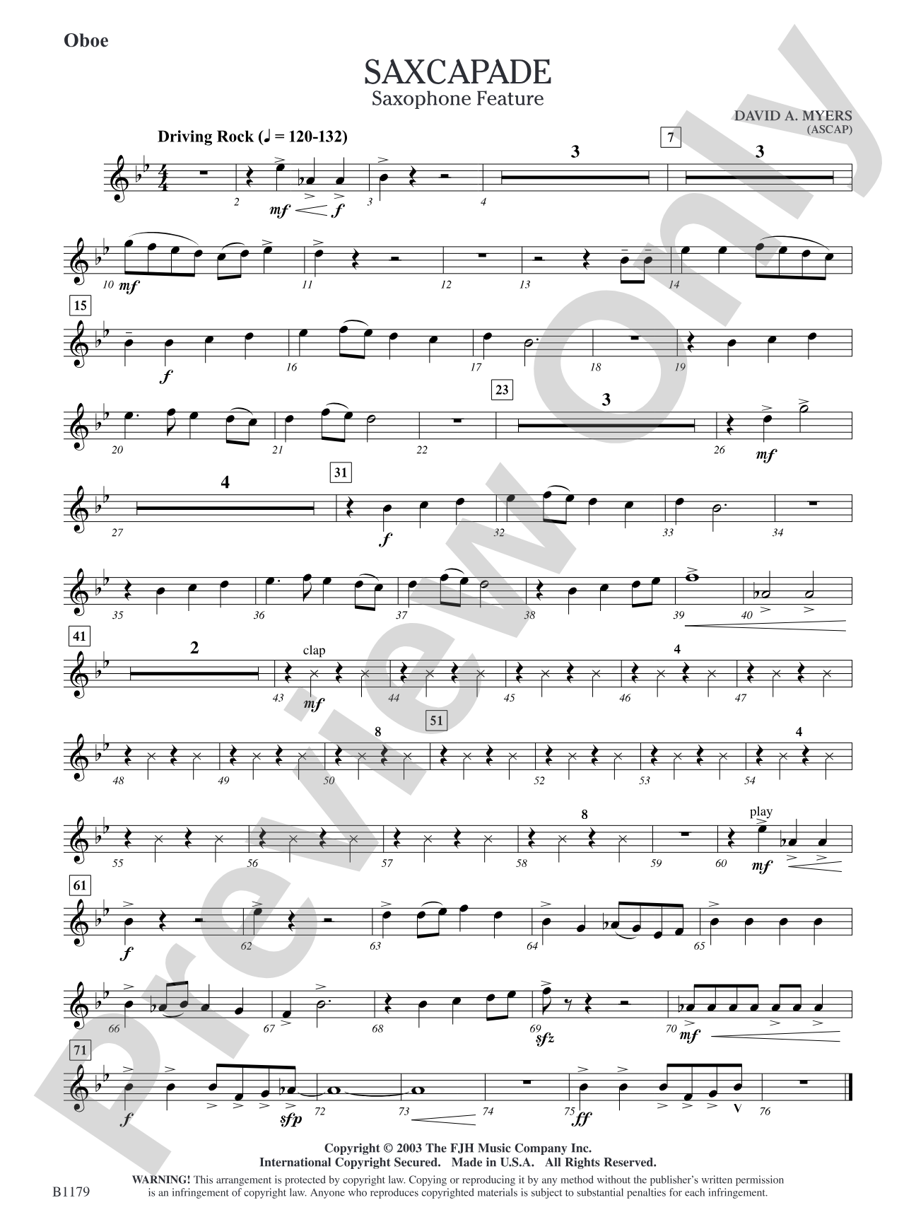 Saxcapade: Oboe