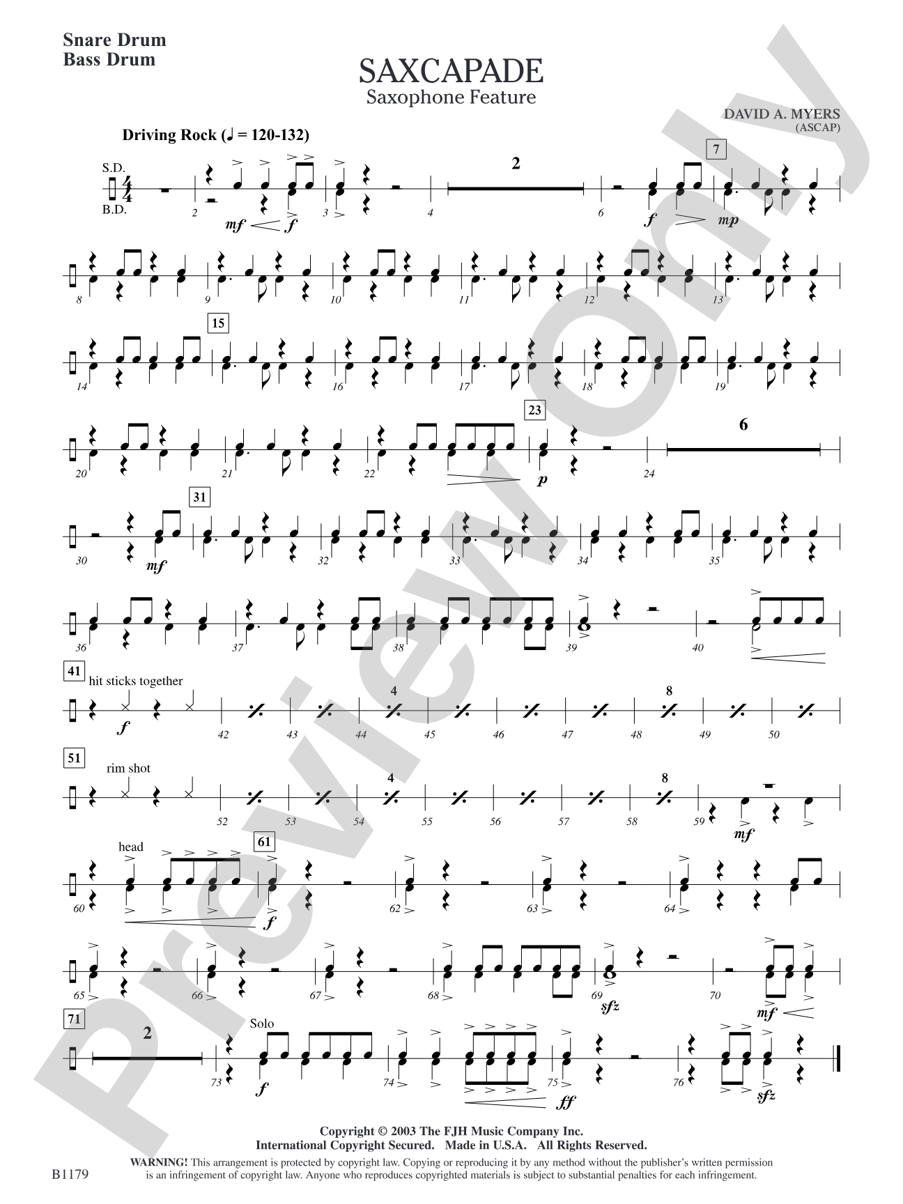 Saxcapade: Snare Drum