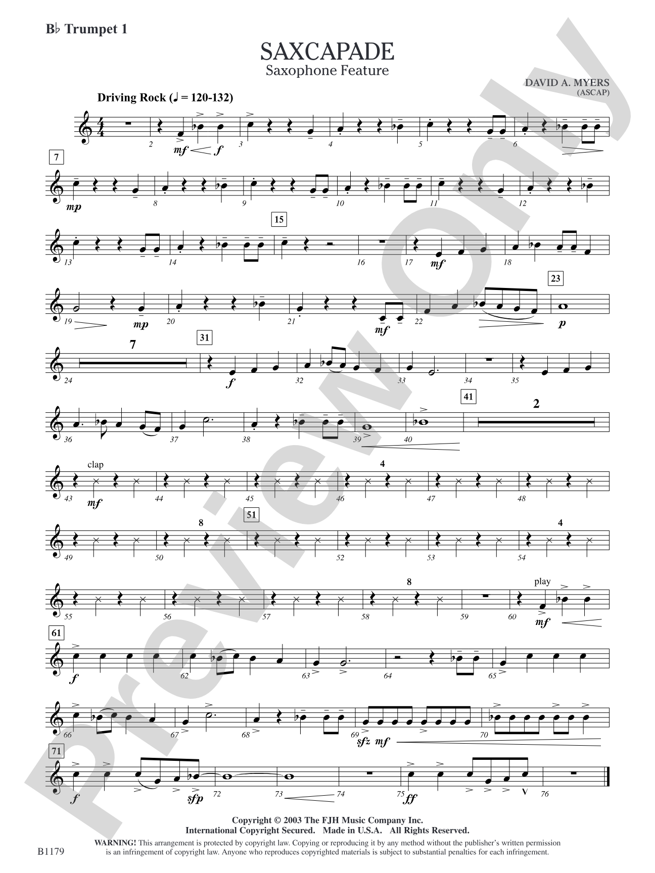 Saxcapade: B-flat Trumpet 1
