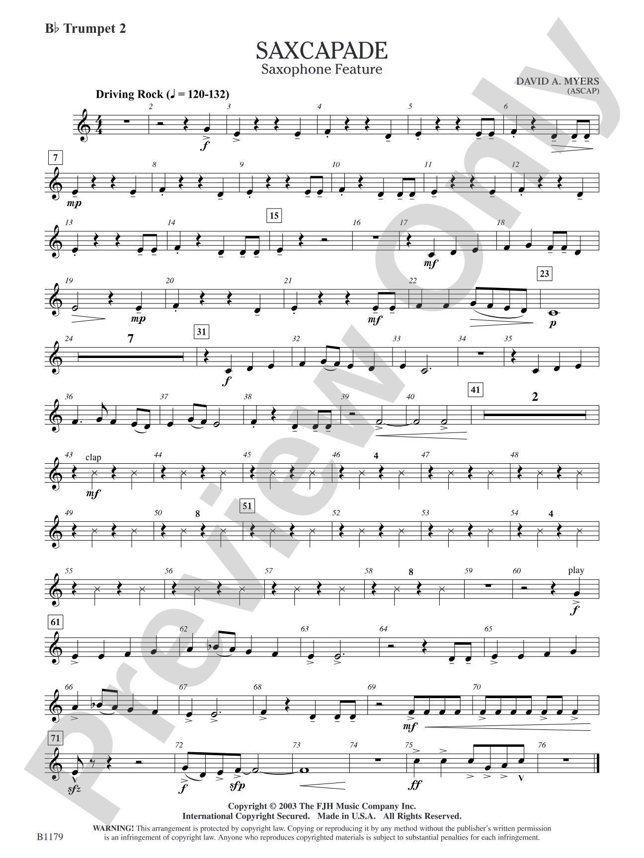 Saxcapade: B-flat Trumpet 2