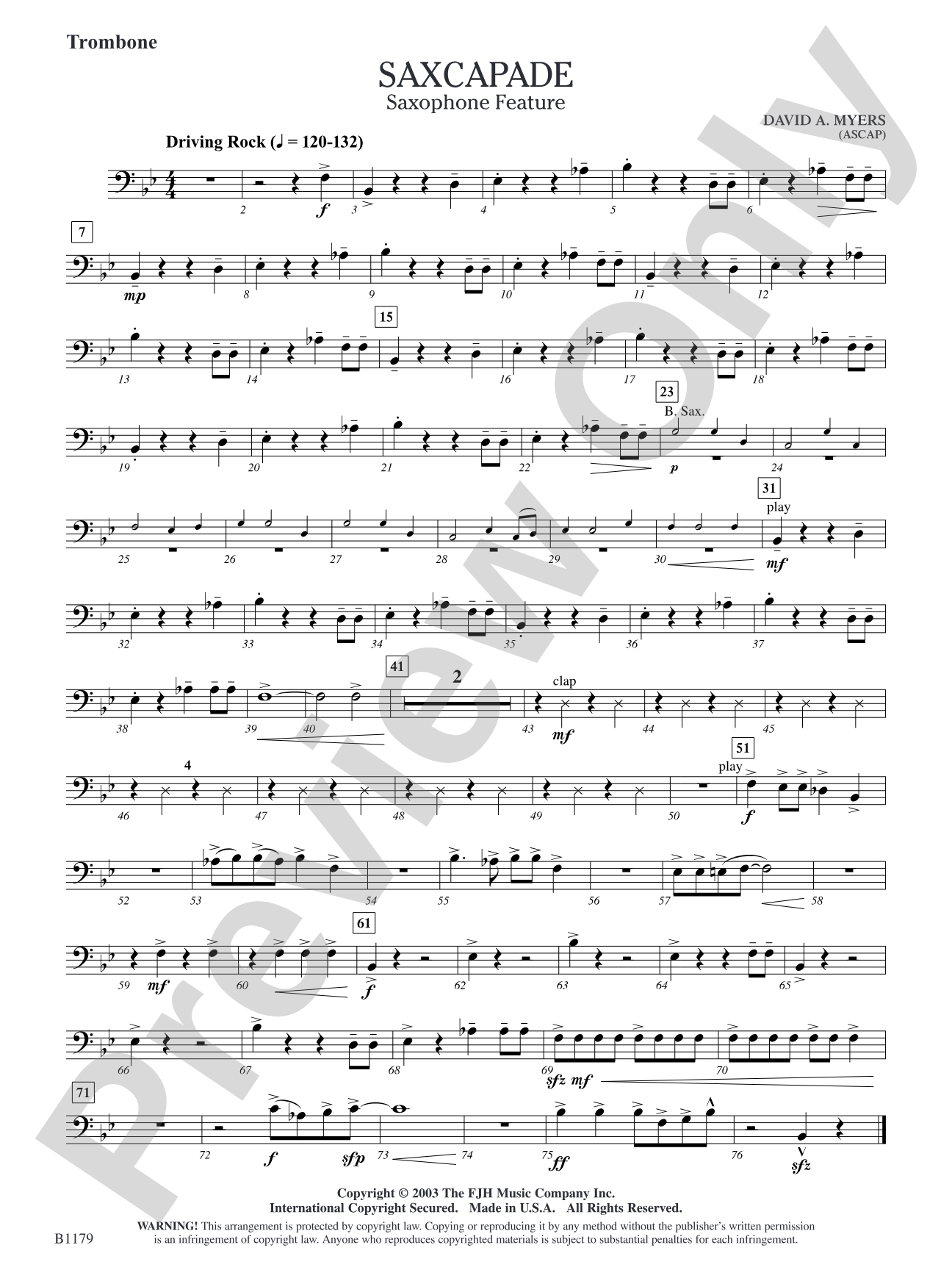Saxcapade: Trombone