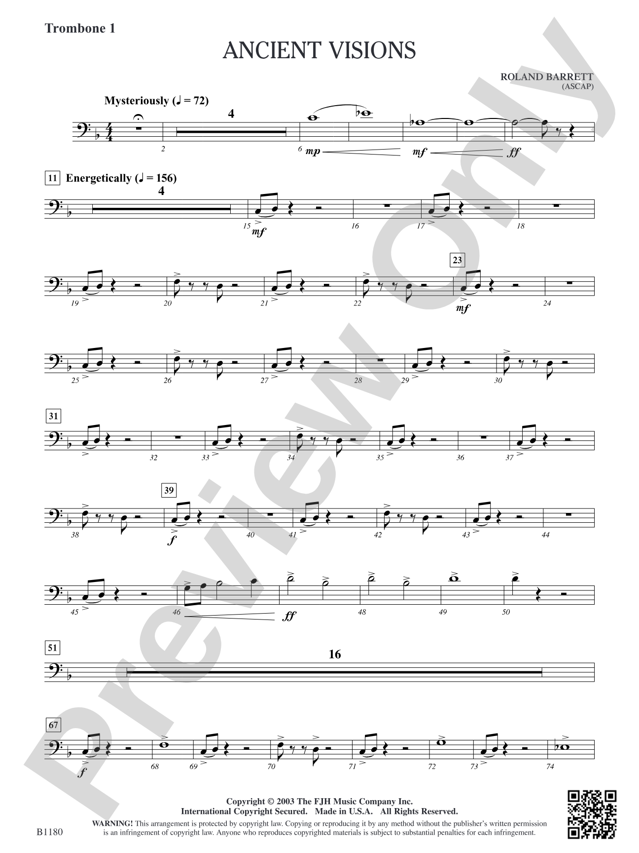 Ancient Visions: Trombone 1