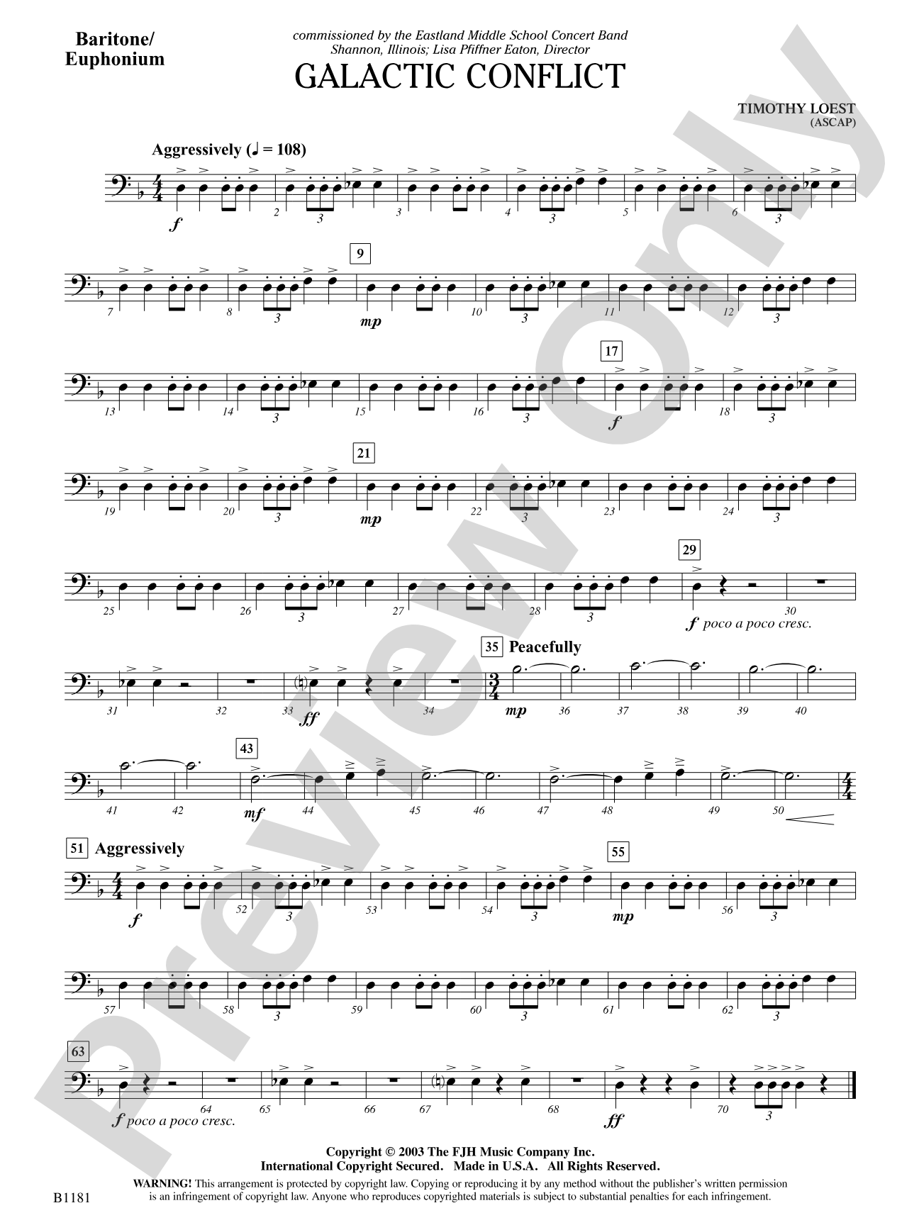 Galactic Conflict: Baritone/Euphonium