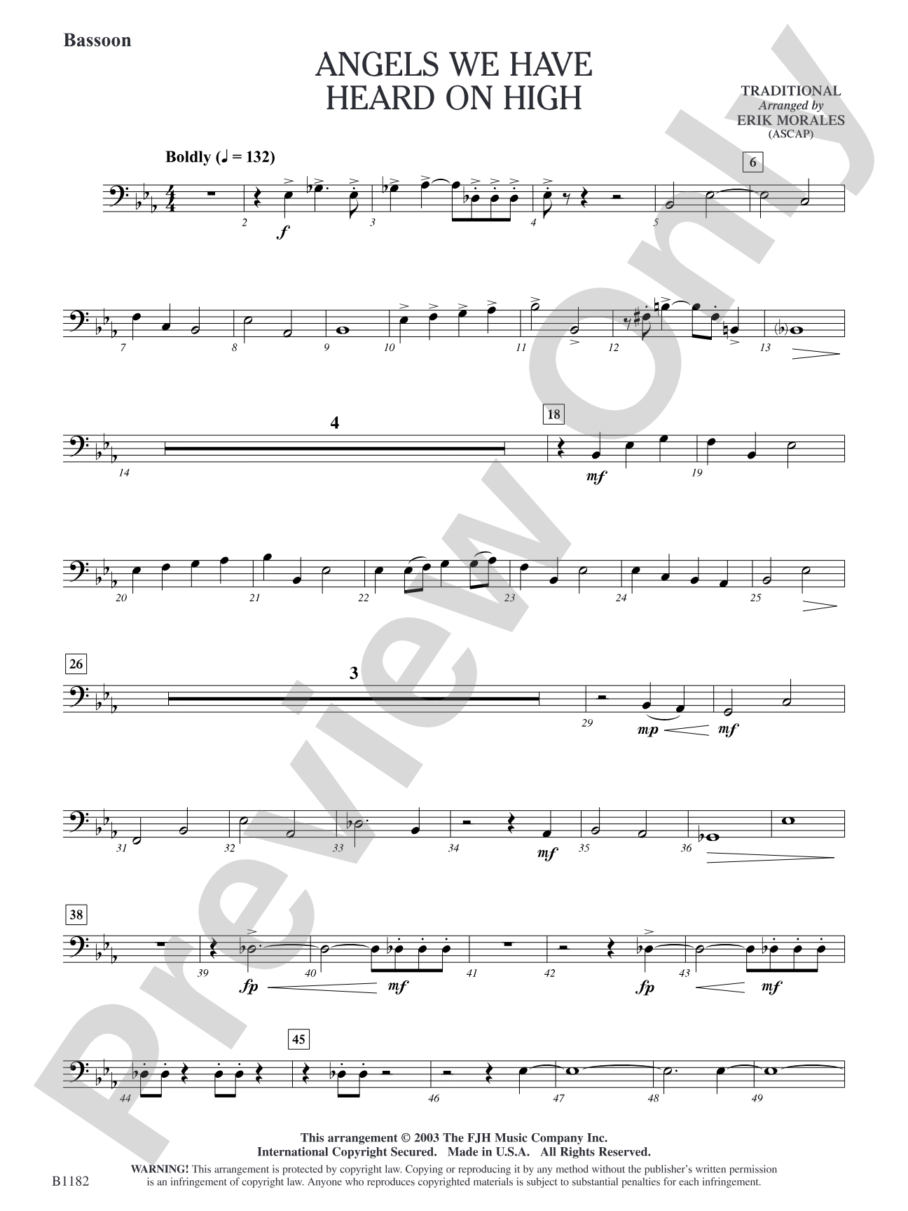 Angels We Have Heard on High: Bassoon