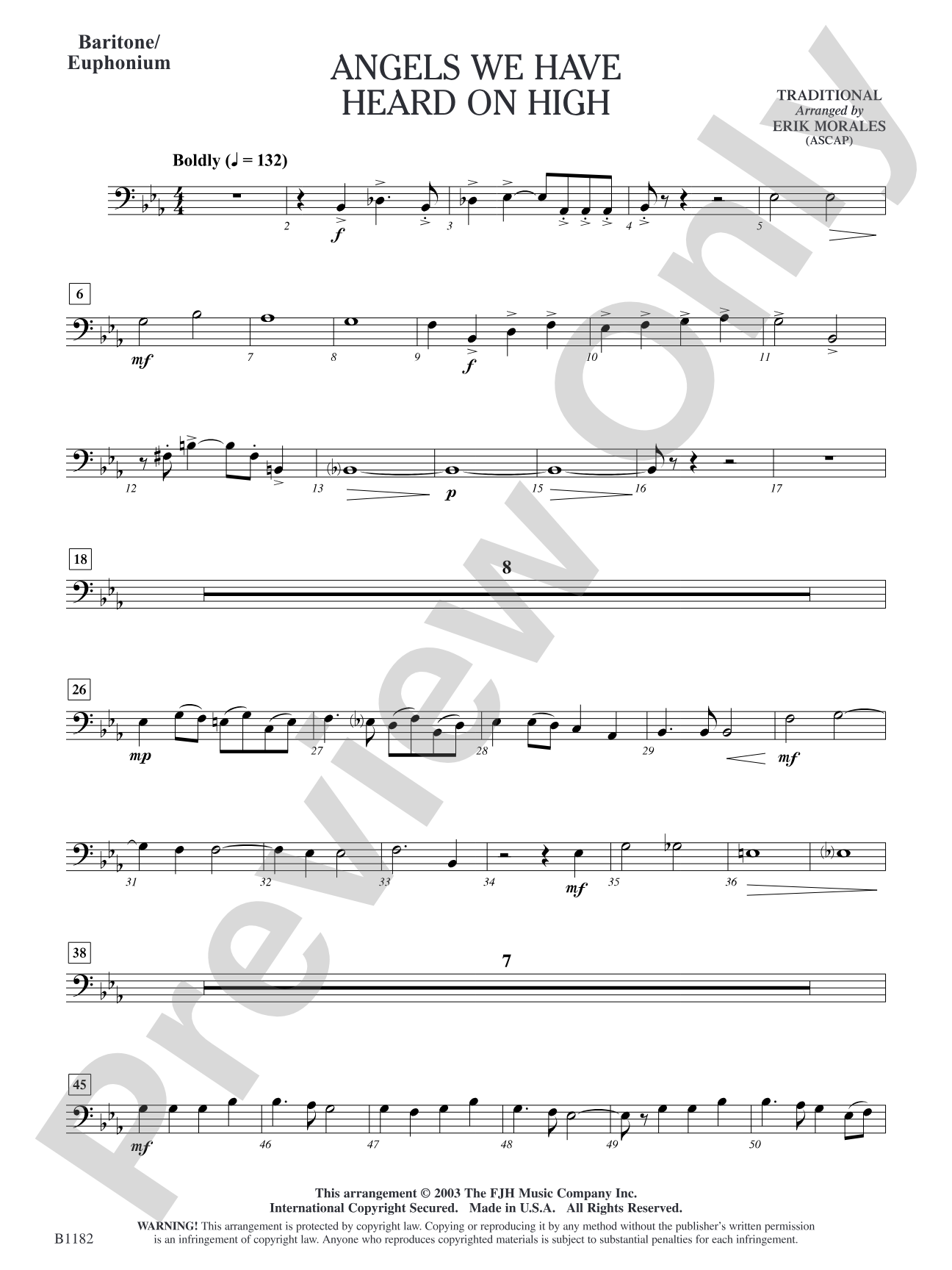 Angels We Have Heard on High: Baritone/Euphonium
