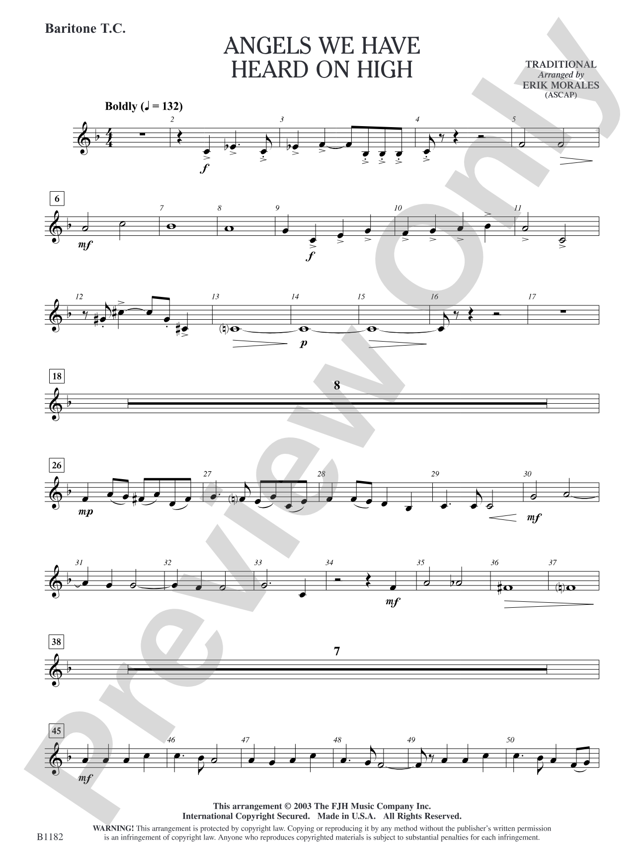 Angels We Have Heard on High: Baritone T.C.