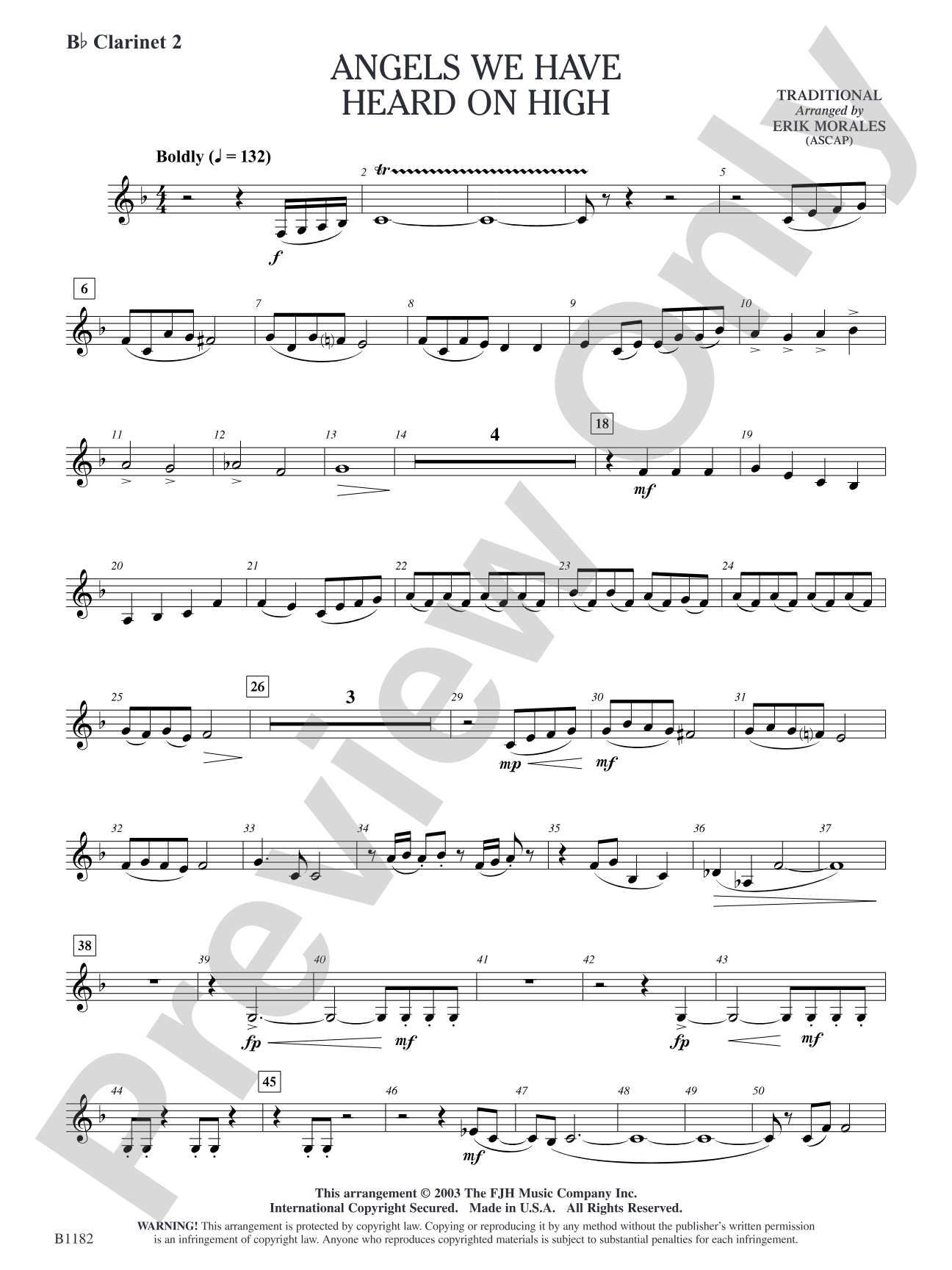 Angels We Have Heard on High: B-flat Clarinet 2