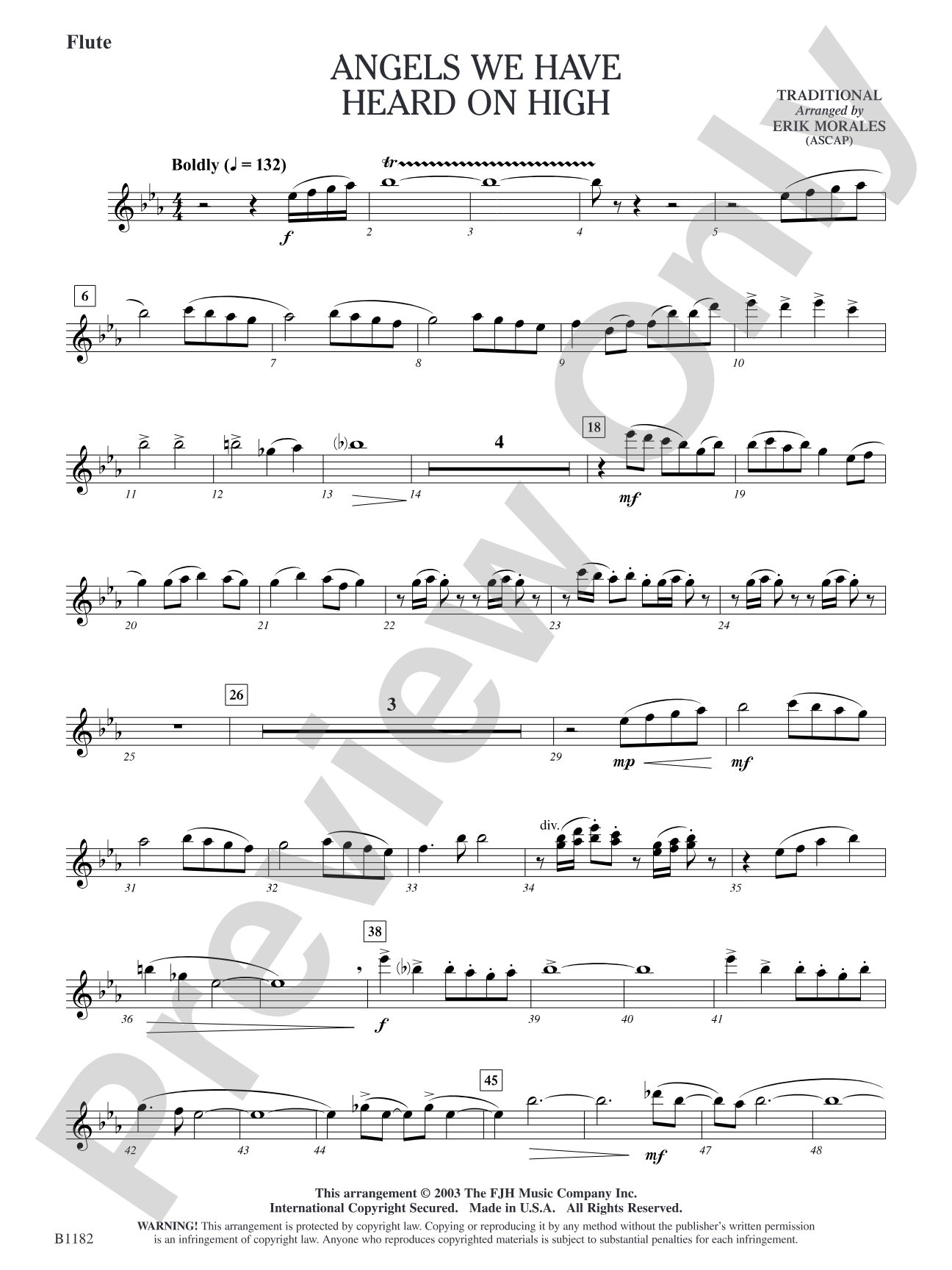 Angels We Have Heard on High: Flute