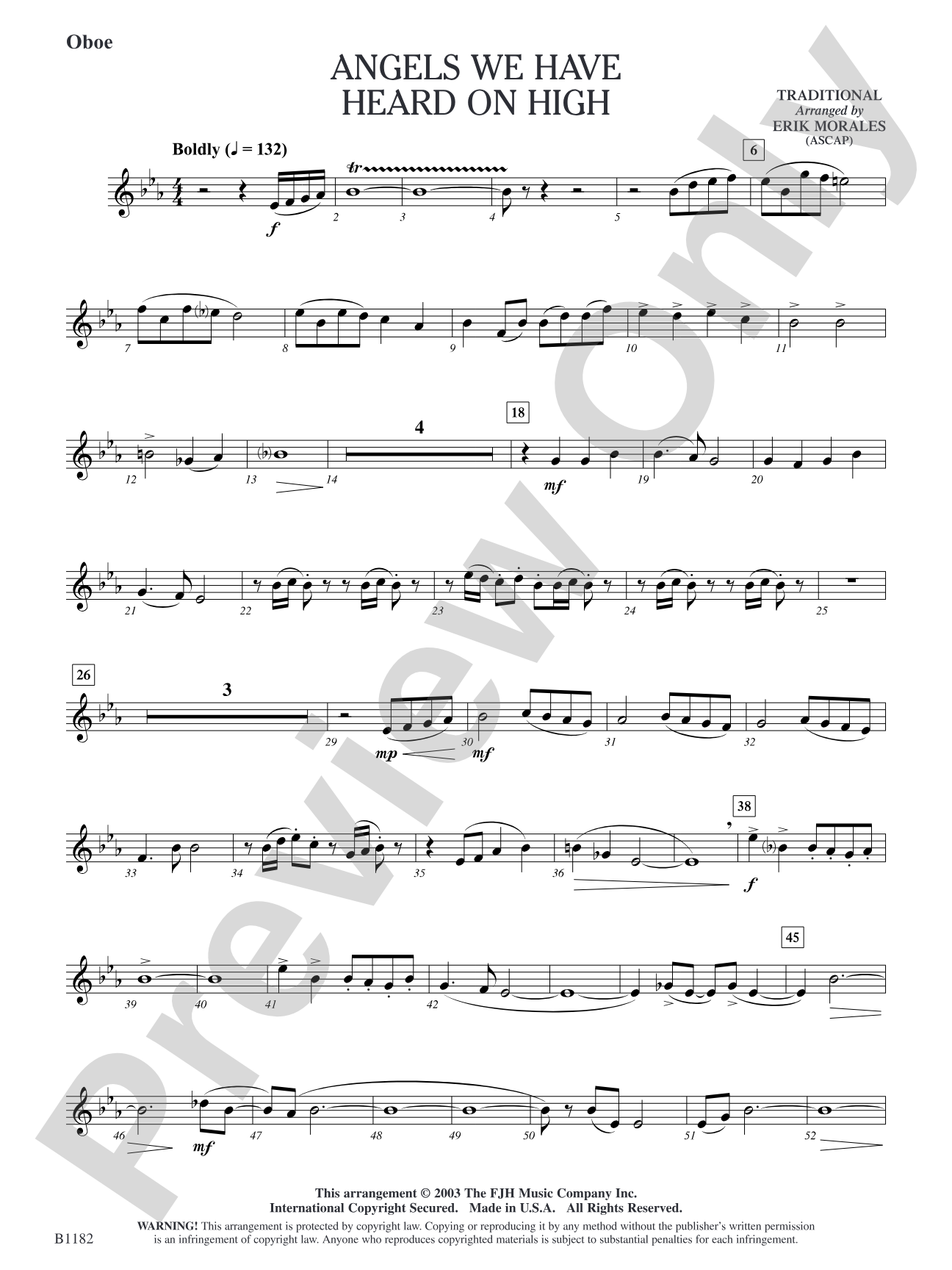 Angels We Have Heard on High: Oboe