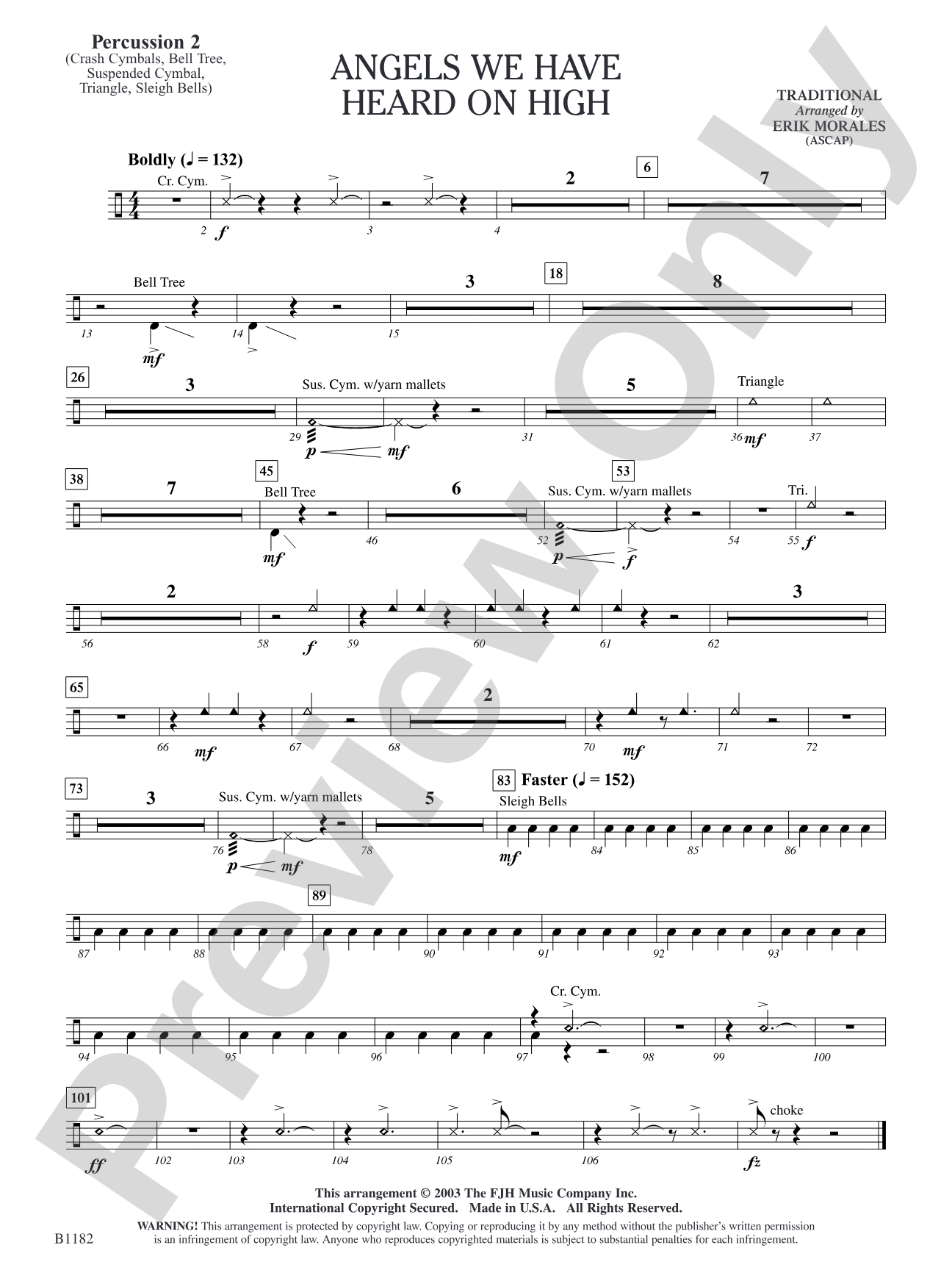 Angels We Have Heard on High: Percussion 2