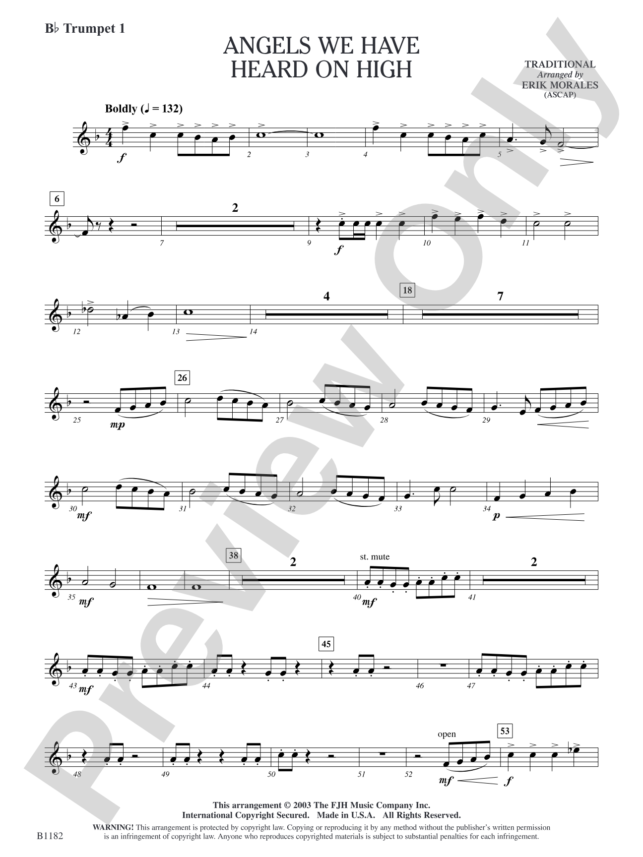 Angels We Have Heard on High: B-flat Trumpet 1
