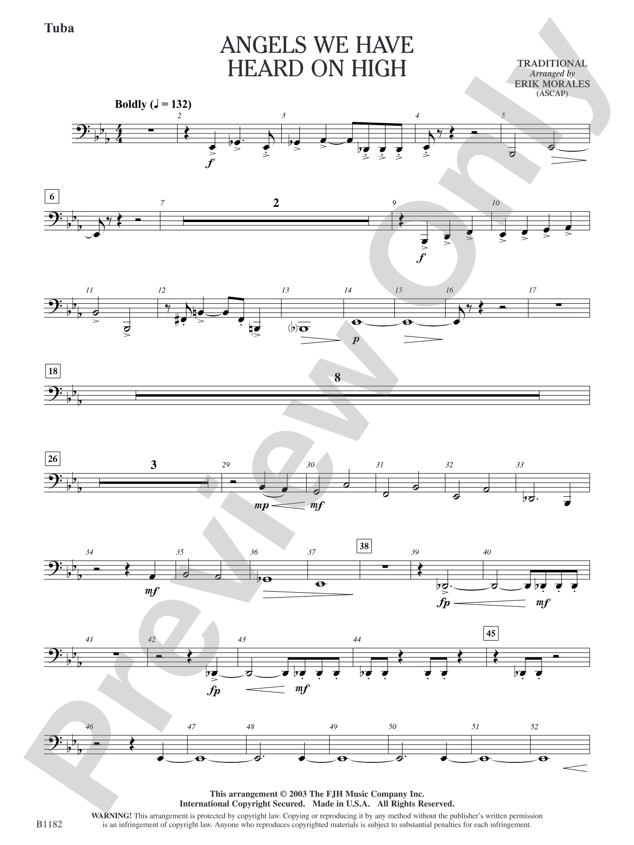 Angels We Have Heard on High: Tuba