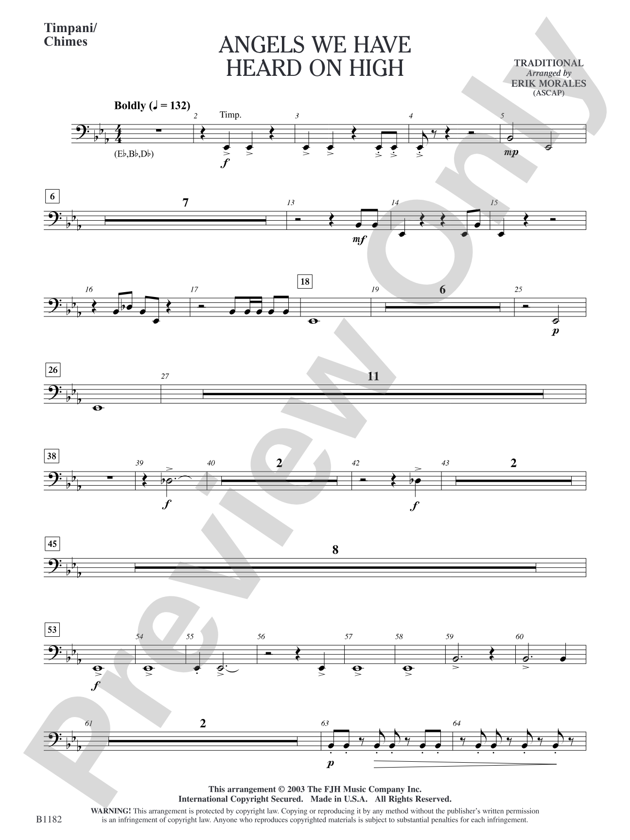 Angels We Have Heard on High: Timpani/Chimes