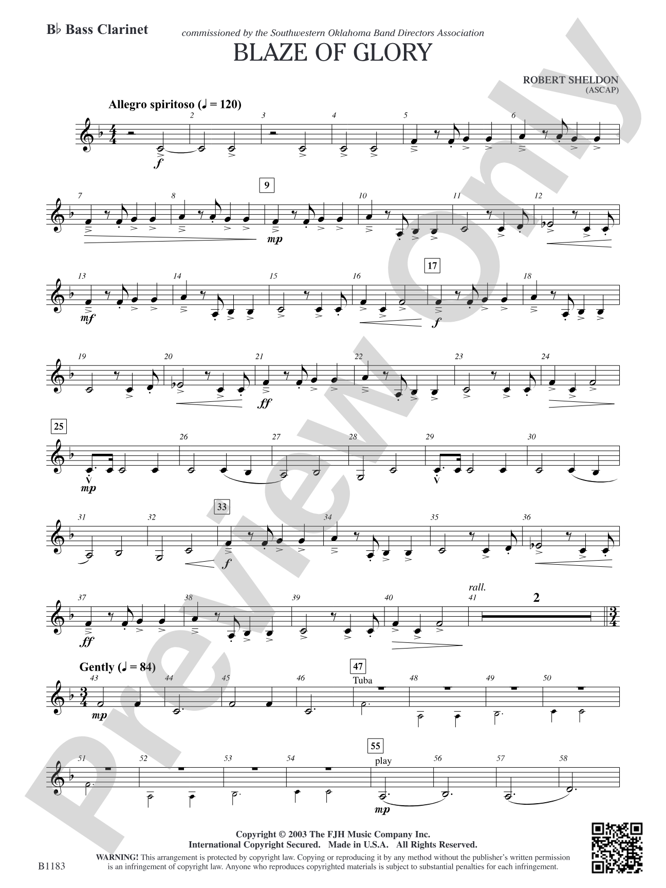 Blaze of Glory: B-flat Bass Clarinet