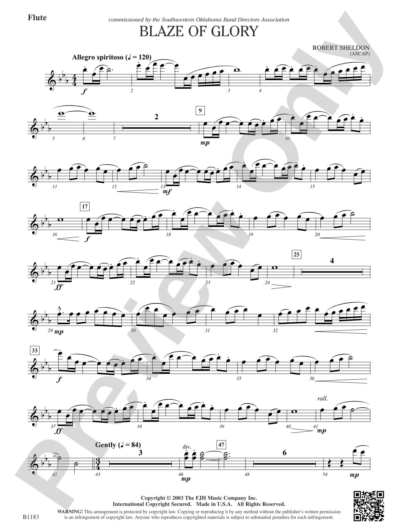 Blaze of Glory: Flute