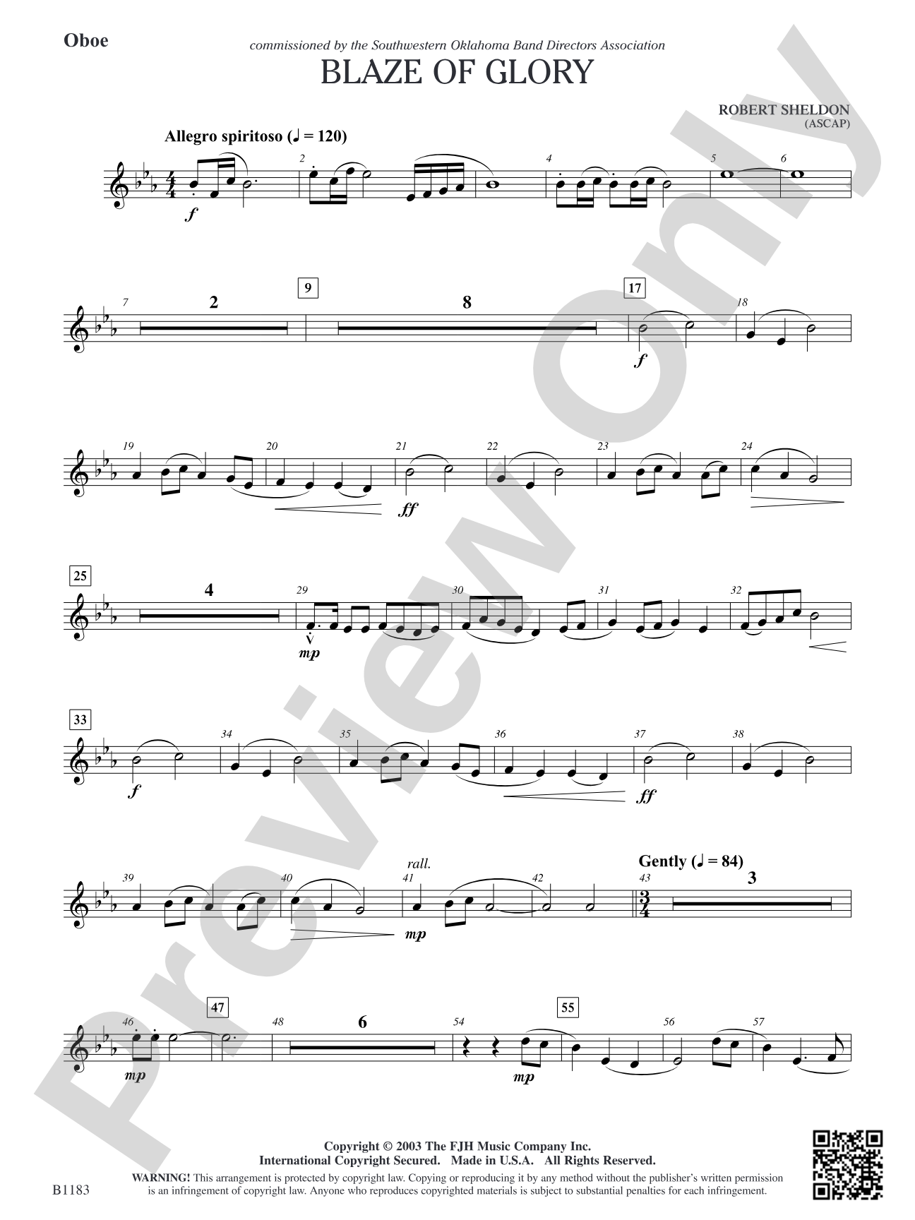 Blaze of Glory: Oboe