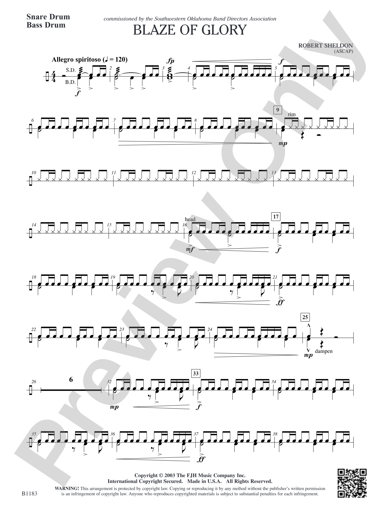 Blaze of Glory: Snare Drum/Bass Drum