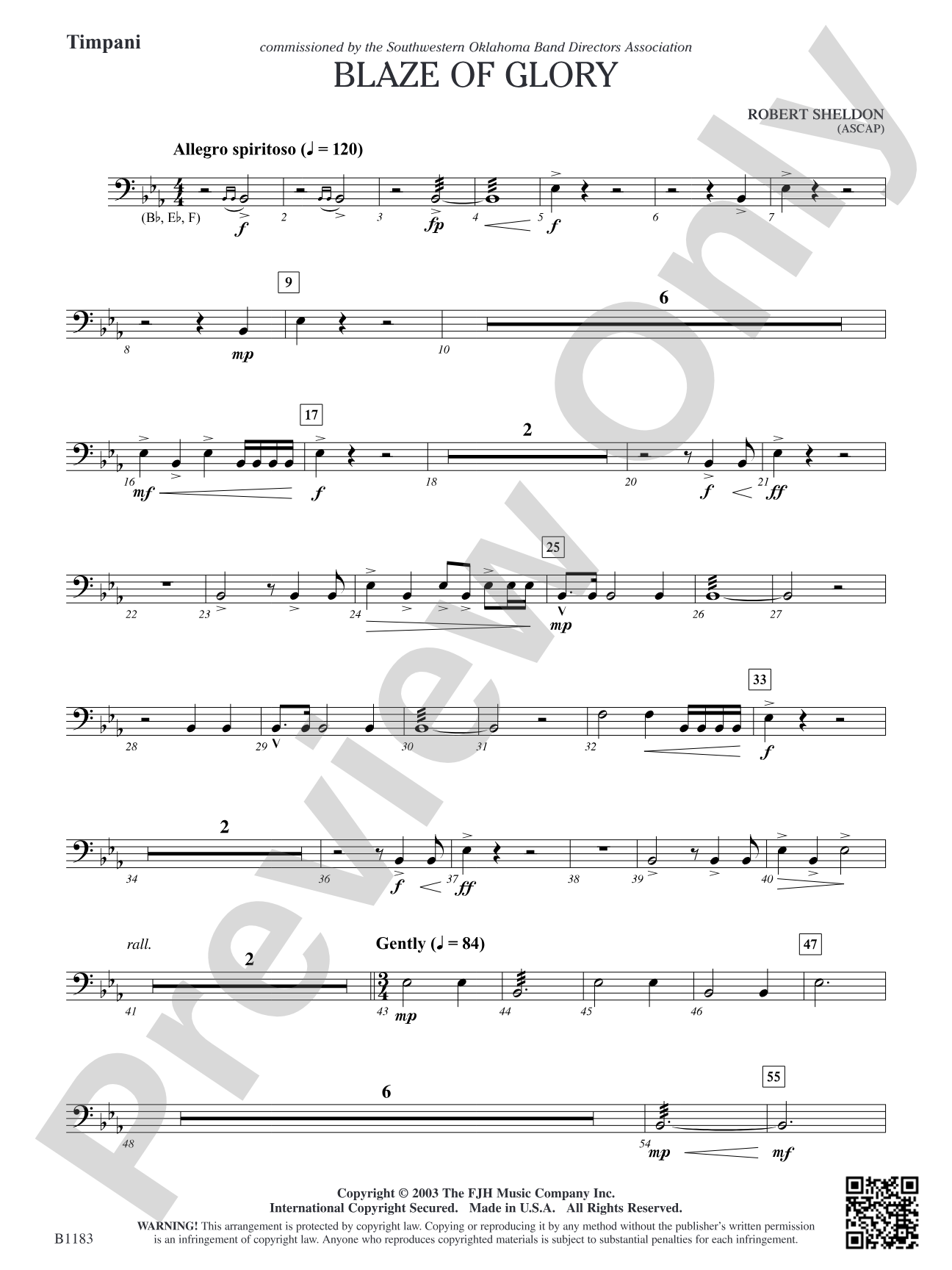 Blaze of Glory: Timpani