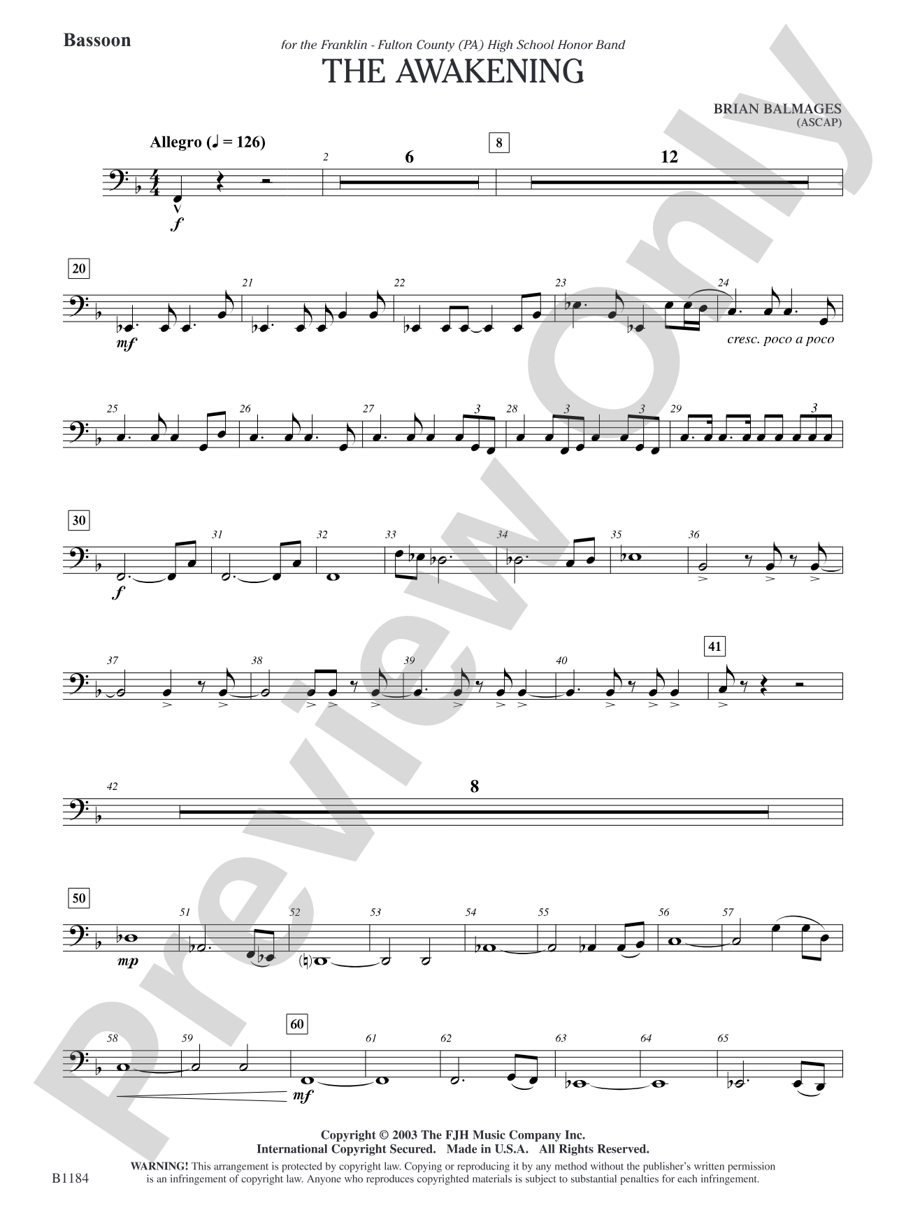 The Awakening: Bassoon