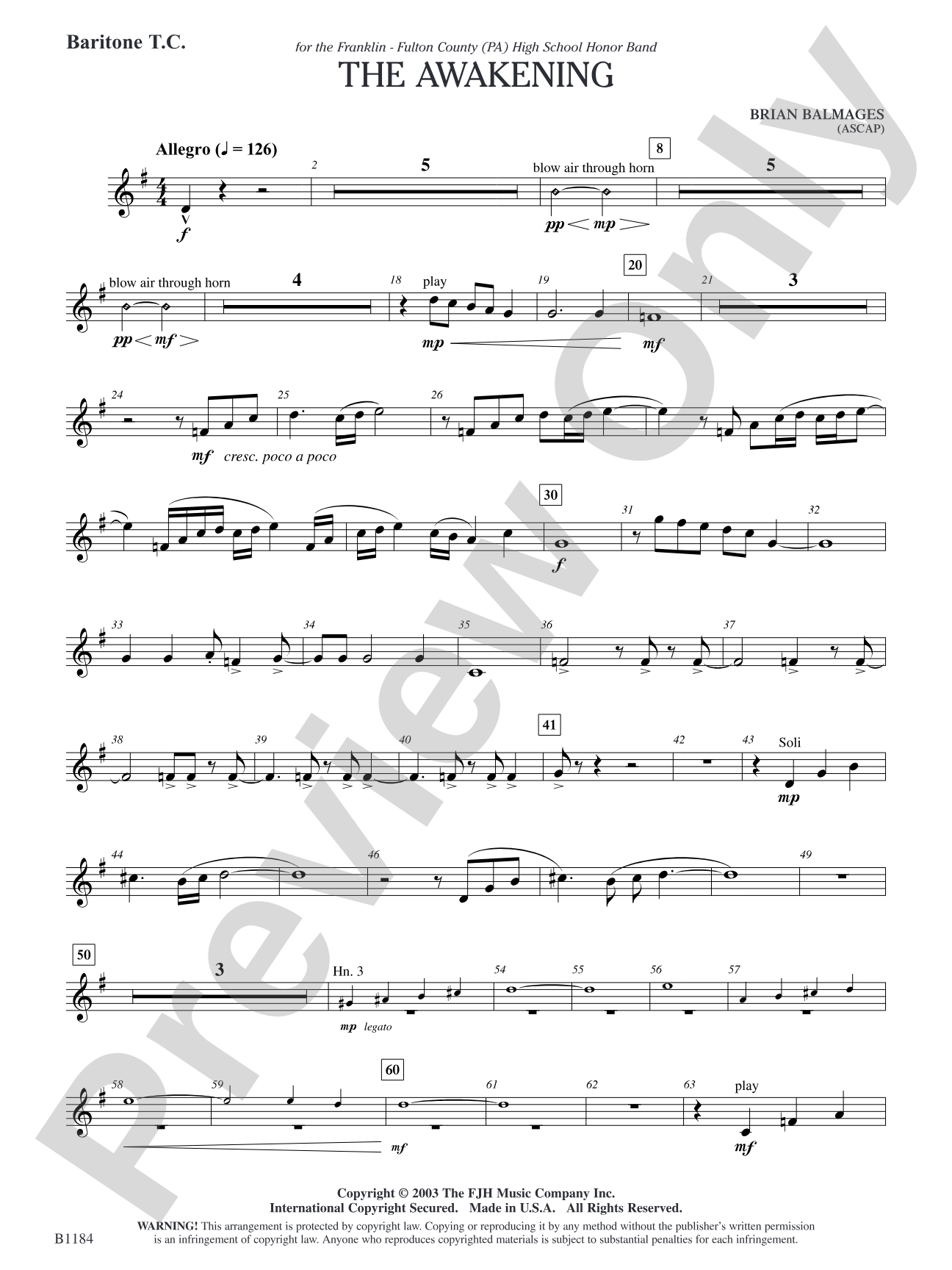 The Awakening: Baritone T.C.