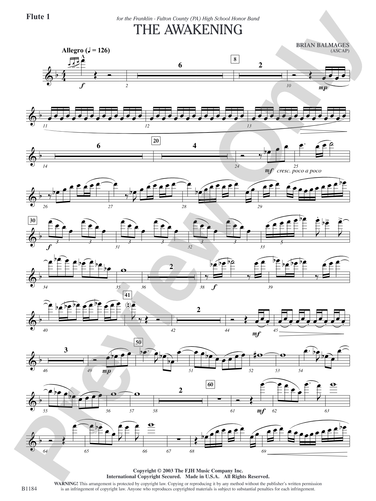 The Awakening: Flute 1