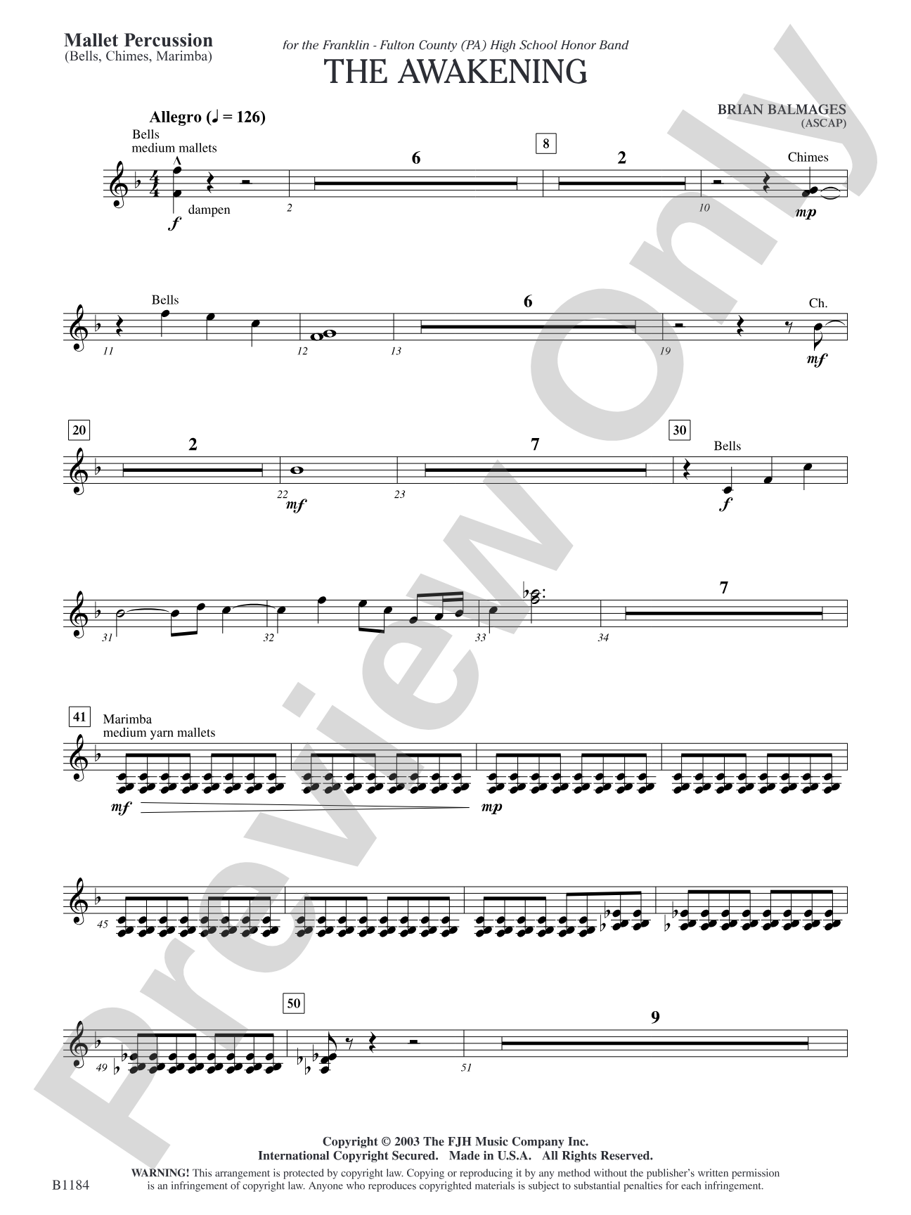 The Awakening: Mallet Percussion