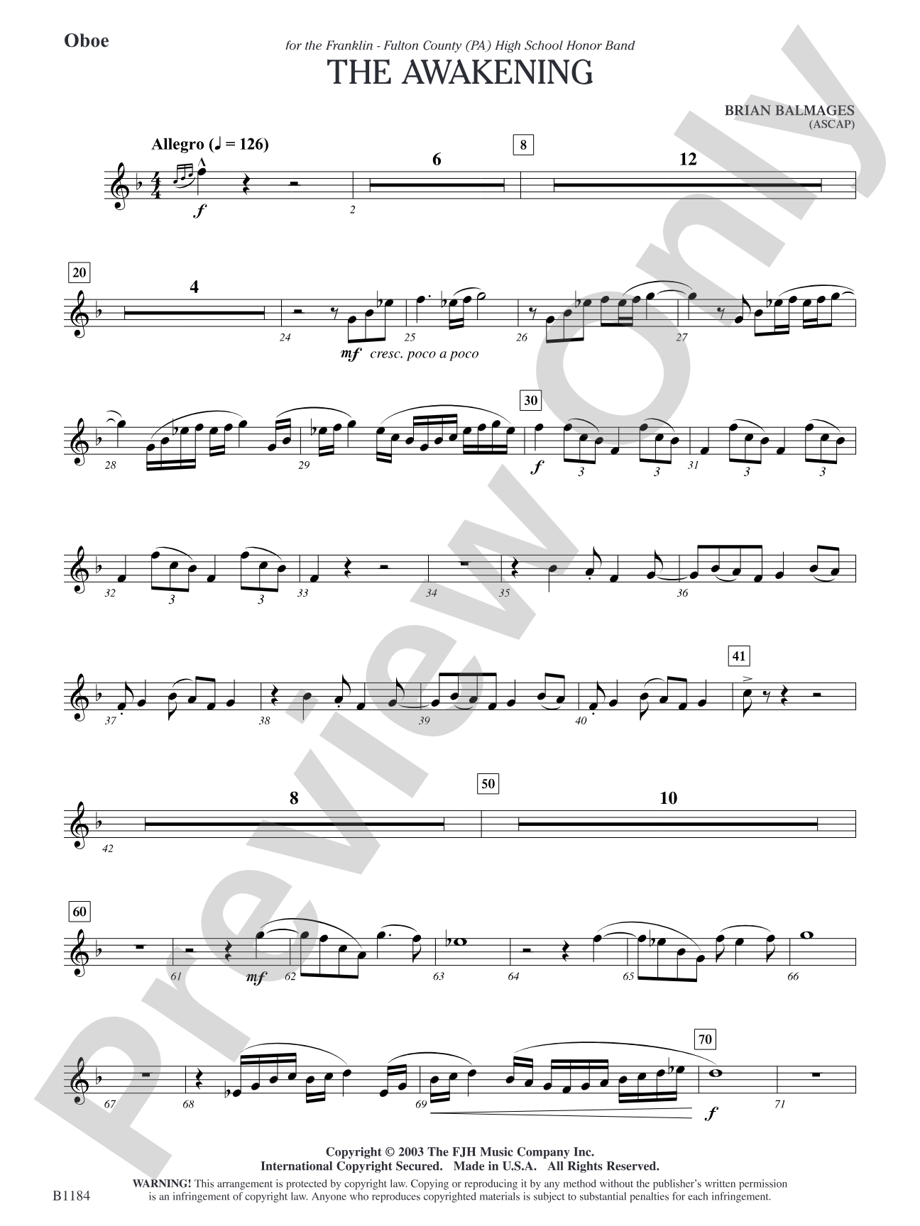 The Awakening: Oboe