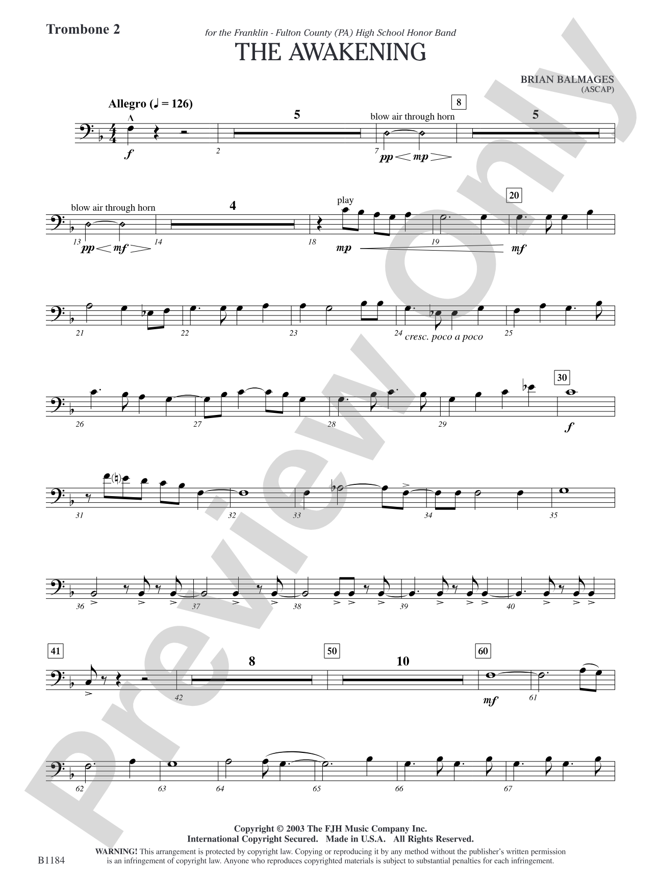 The Awakening: Trombone 2