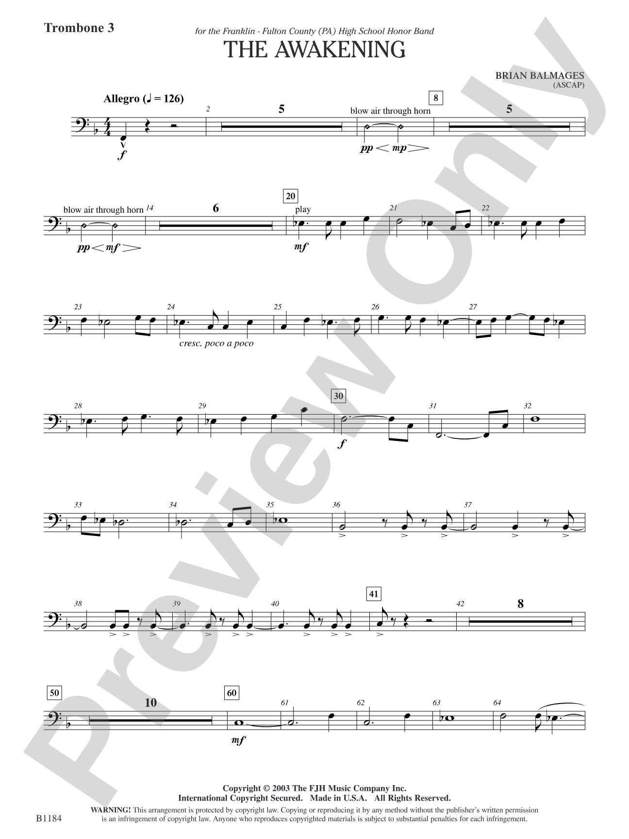 The Awakening: Trombone 3
