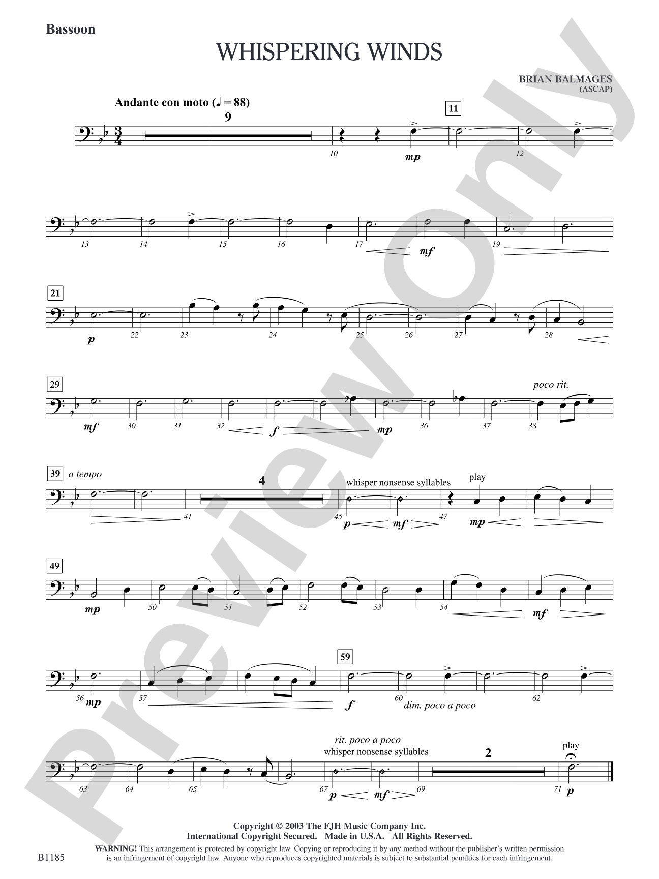Whispering Winds: Bassoon