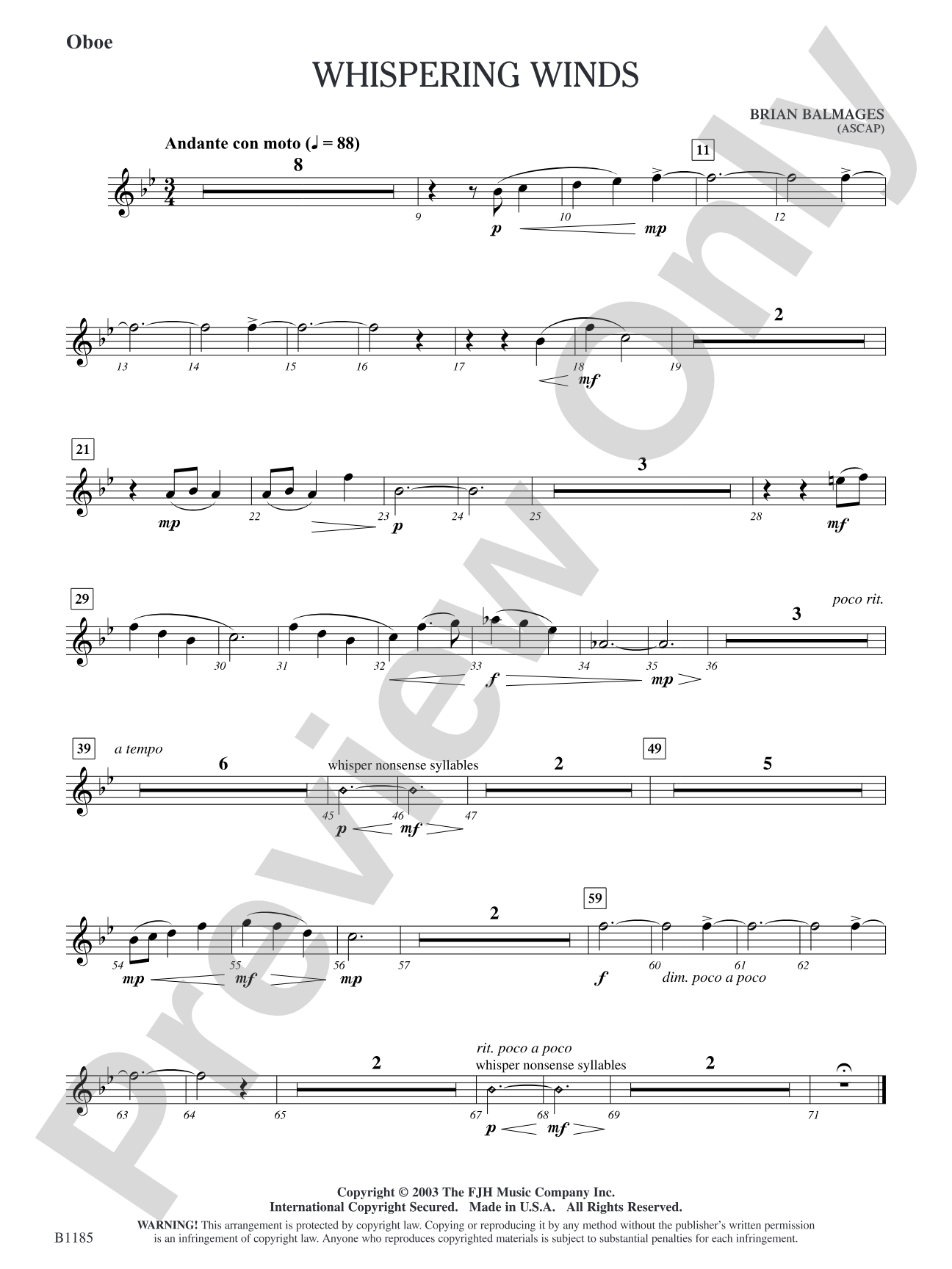 Whispering Winds: Oboe