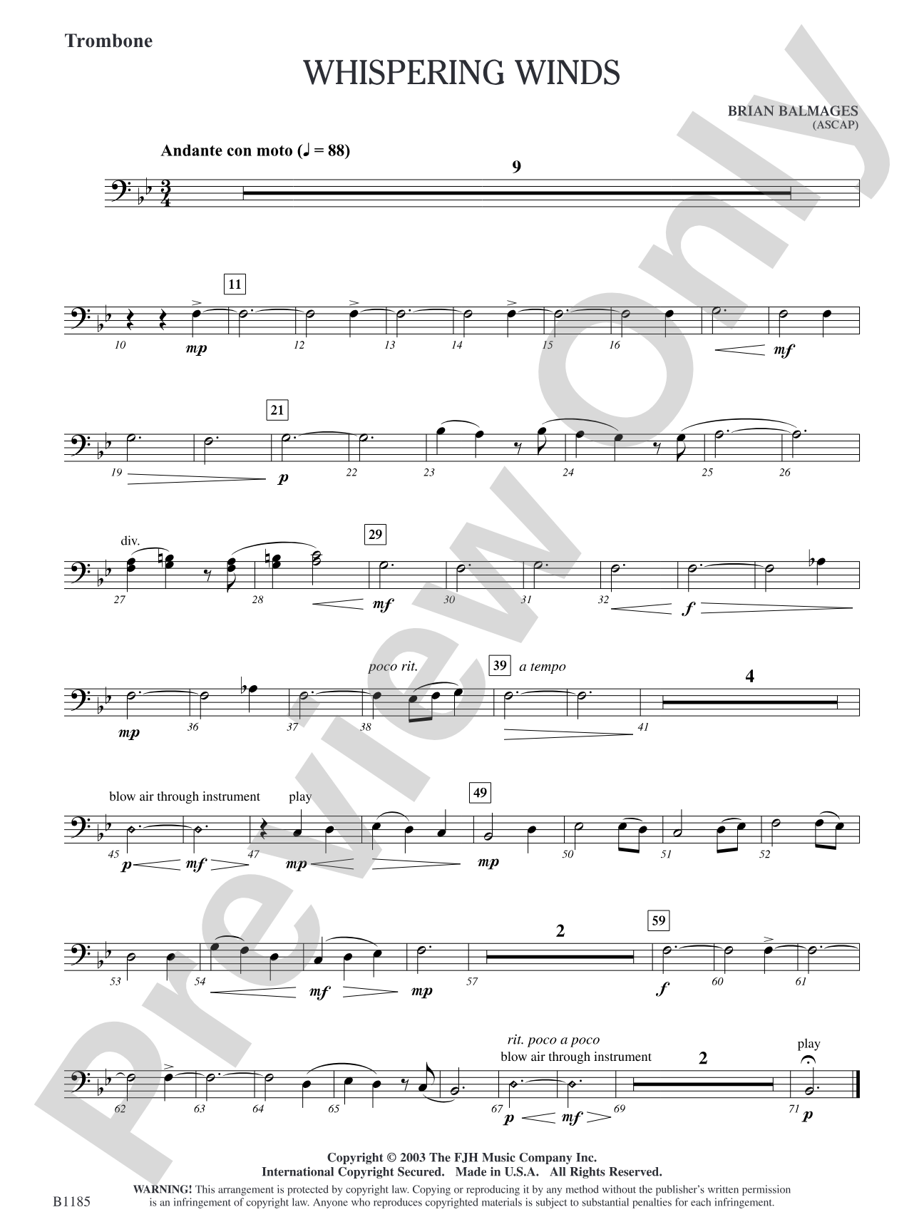 Whispering Winds: Trombone